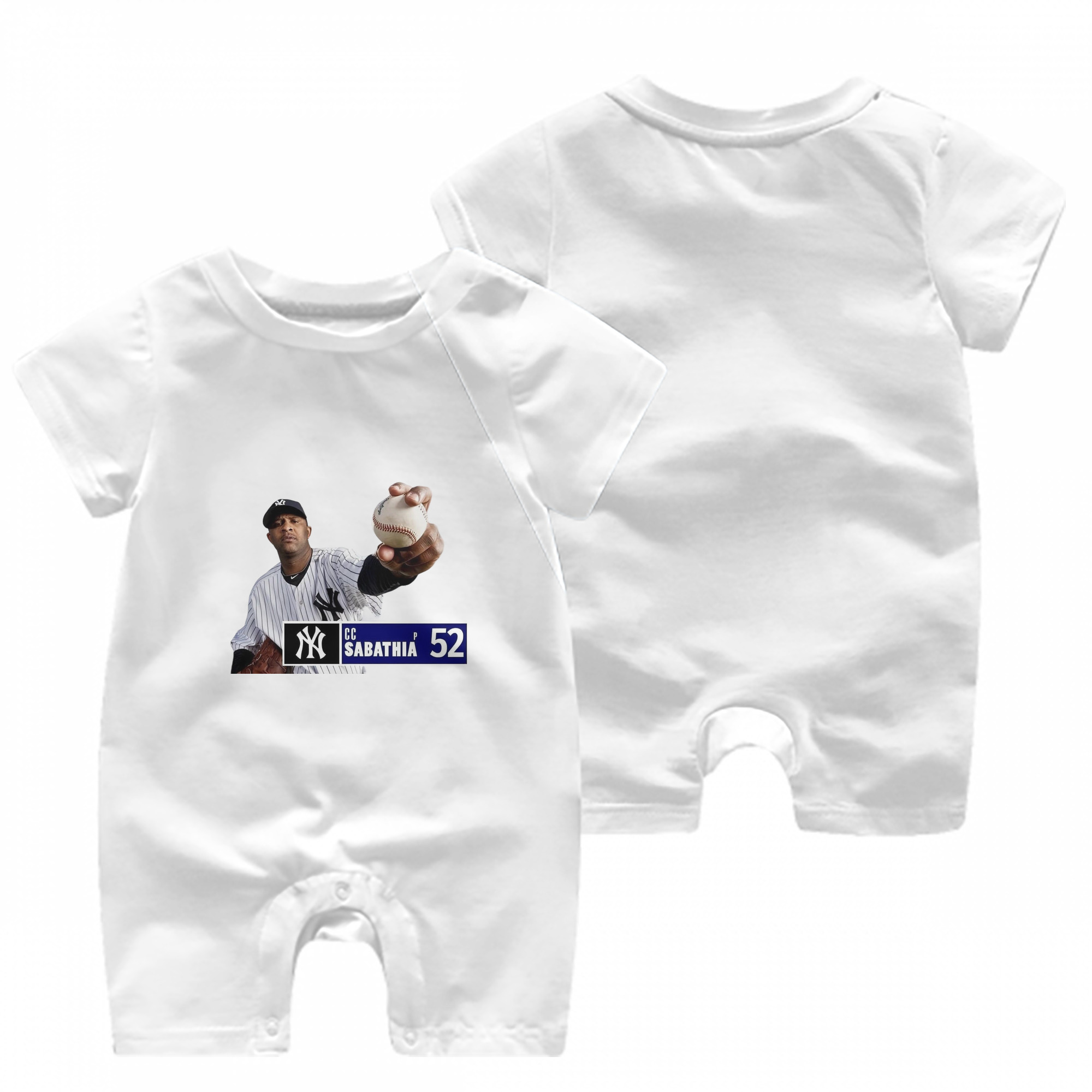 CC Sabatnia 1 Baby Short Sleeve Onesie – 100% Cotton Soft & Breathable Digital Print Romper – Double-Sided Print, Snap Closure For Easy Diaper Changes – Comfortable For Boys & Girls