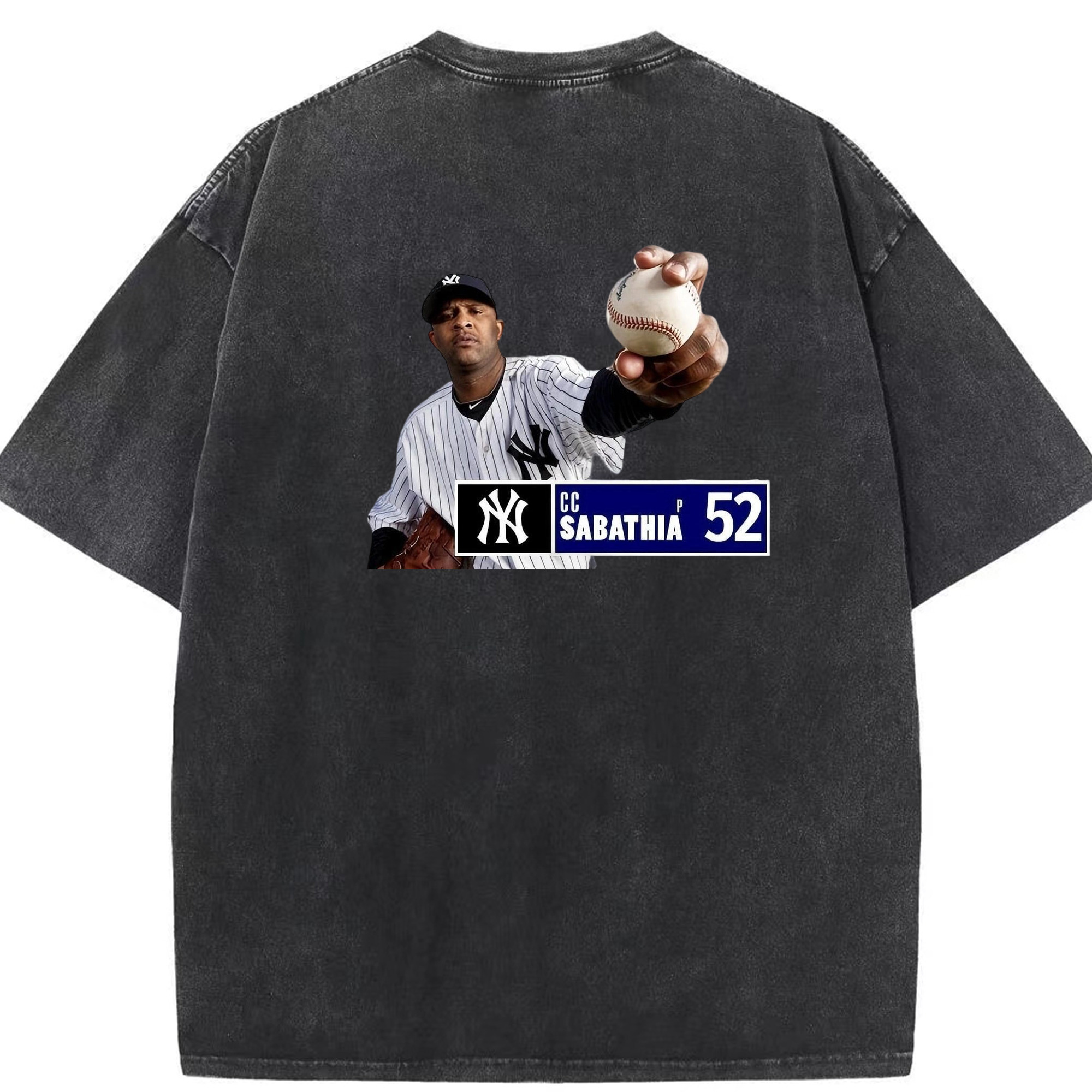 CC Sabatnia 1 Washed Vintage 230g Cotton Oversized T-Shirt With Back Heat Transfer Print – Soft, Lightweight & Stylish – Comfortable Casual Wear For Sports & Everyday Use