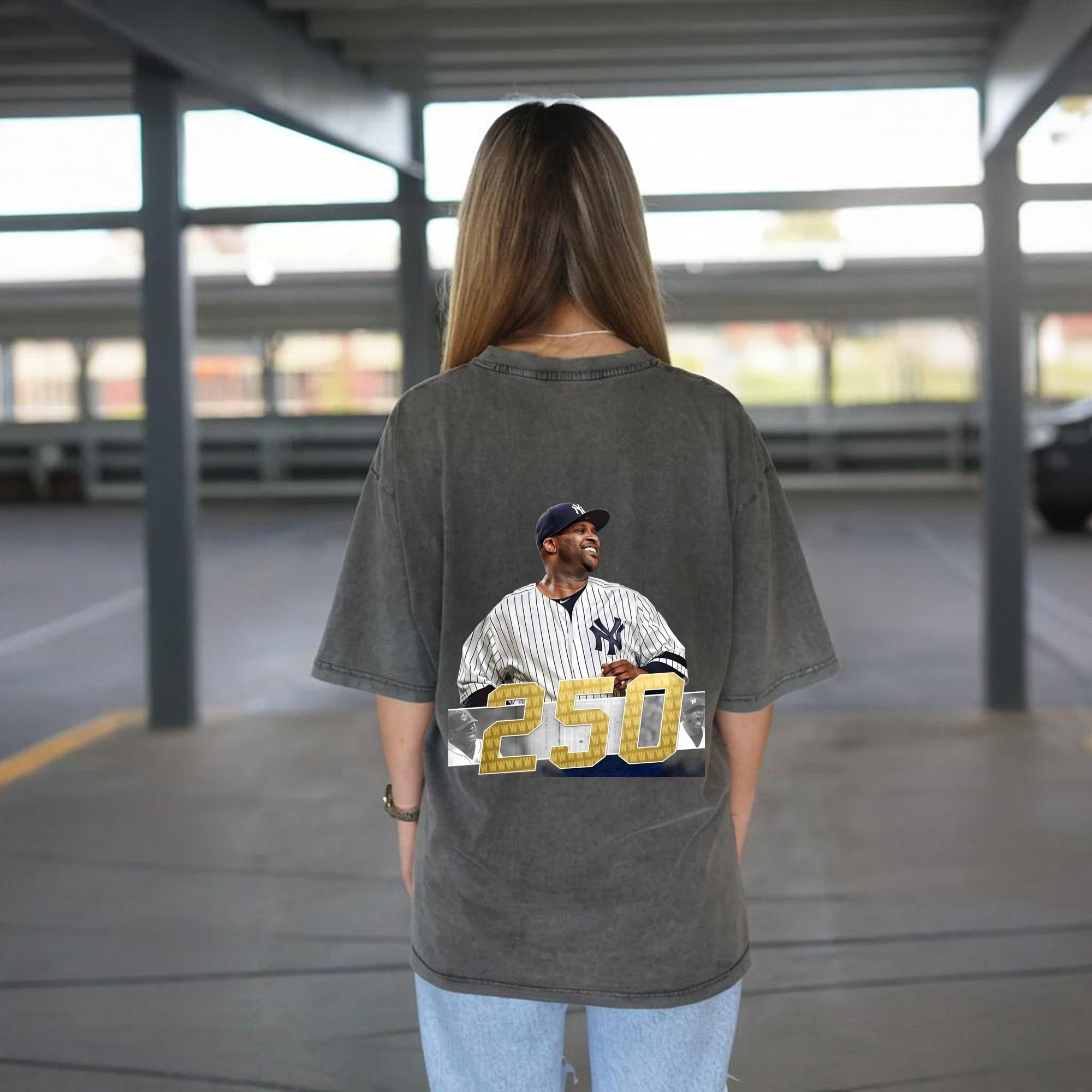 CC Sabatnia 3 Washed Vintage 230g Cotton Oversized T-Shirt With Back Heat Transfer Print – Soft, Lightweight & Stylish – Comfortable Casual Wear For Sports & Everyday Use