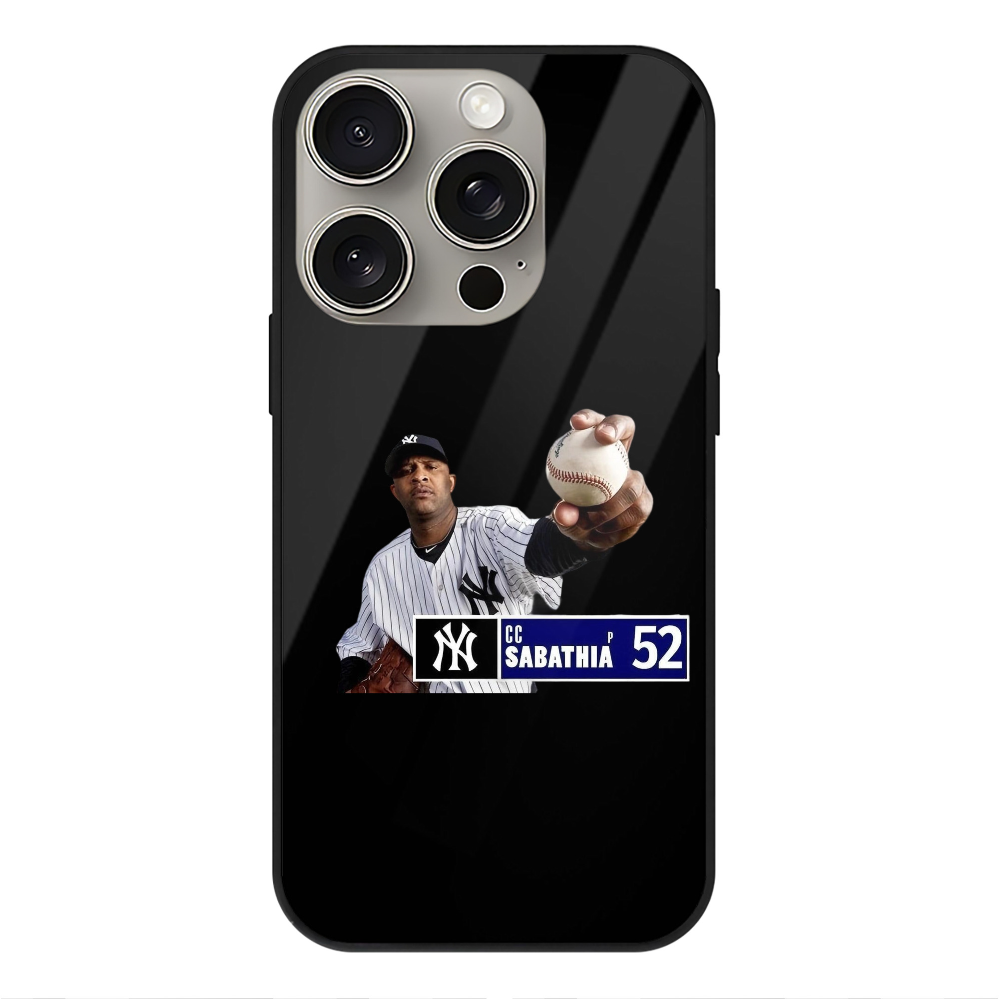 CC Sabatnia 1 IPhone 15 Pro Mirror Phone Case – UV Printed Glass + TPU – Scratch-Resistant, Wireless Charging Compatible, Precise Fit & Stylish Design