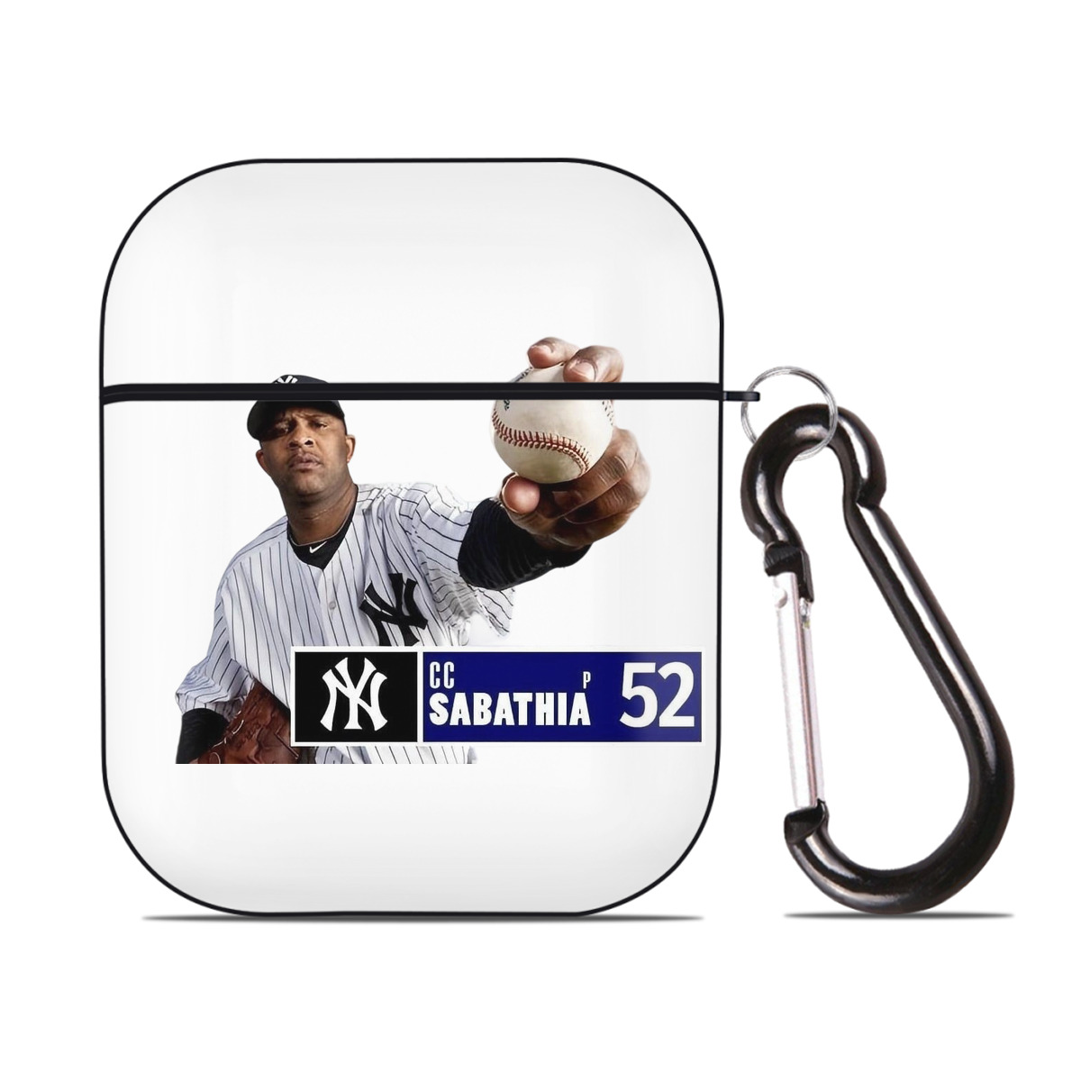 CC Sabatnia 1 AirPods 2 Case Hard Shell Black, Flexible PC Material, Precise Cutouts, Full Protection, Anti-Fingerprint, Washable, Includes Keychain – Durable & Slim Design