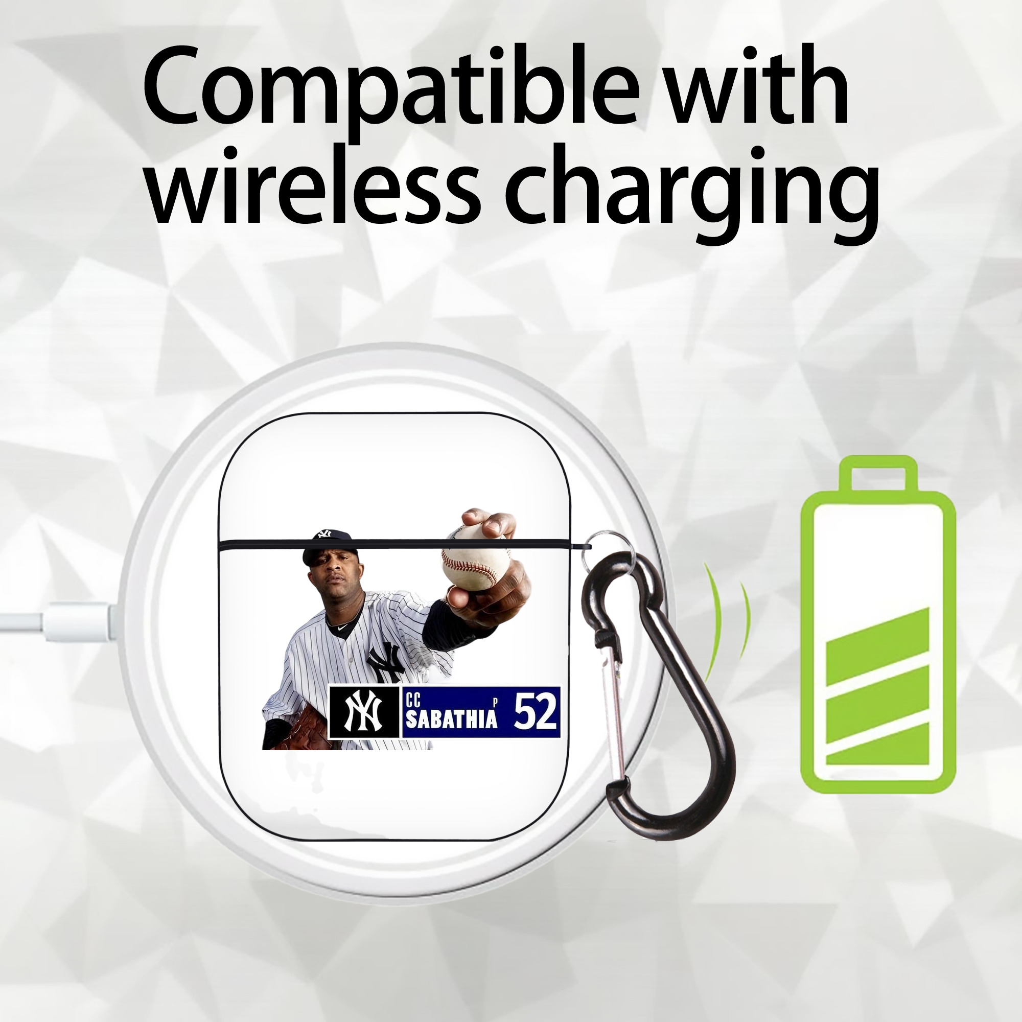 CC Sabatnia 1 AirPods 2 Case Hard Shell Black, Flexible PC Material, Precise Cutouts, Full Protection, Anti-Fingerprint, Washable, Includes Keychain – Durable & Slim Design