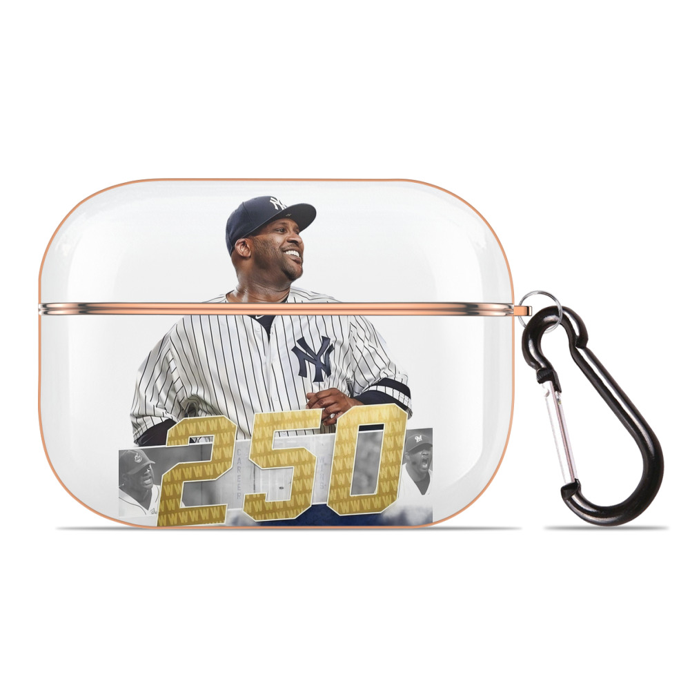 CC Sabatnia 3 AirPods Pro Protective Case Rose Gold, Flexible PC Material, Precise Fit, Anti-Slip Cover, Full Protection, Fingerprint Resistant, Washable With Keychain