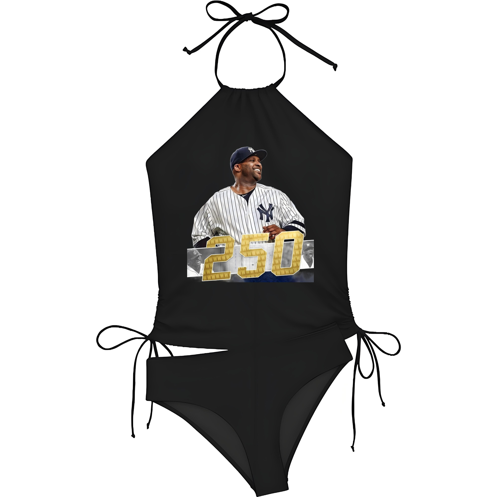 CC Sabatnia 3 Women's Heat Transfer Printed Two-Piece Bikini Set – Sexy One-Shoulder Top & Triangle Bottom, Soft Nylon-Spandex, Perfect for Beach, Pool & Vacation