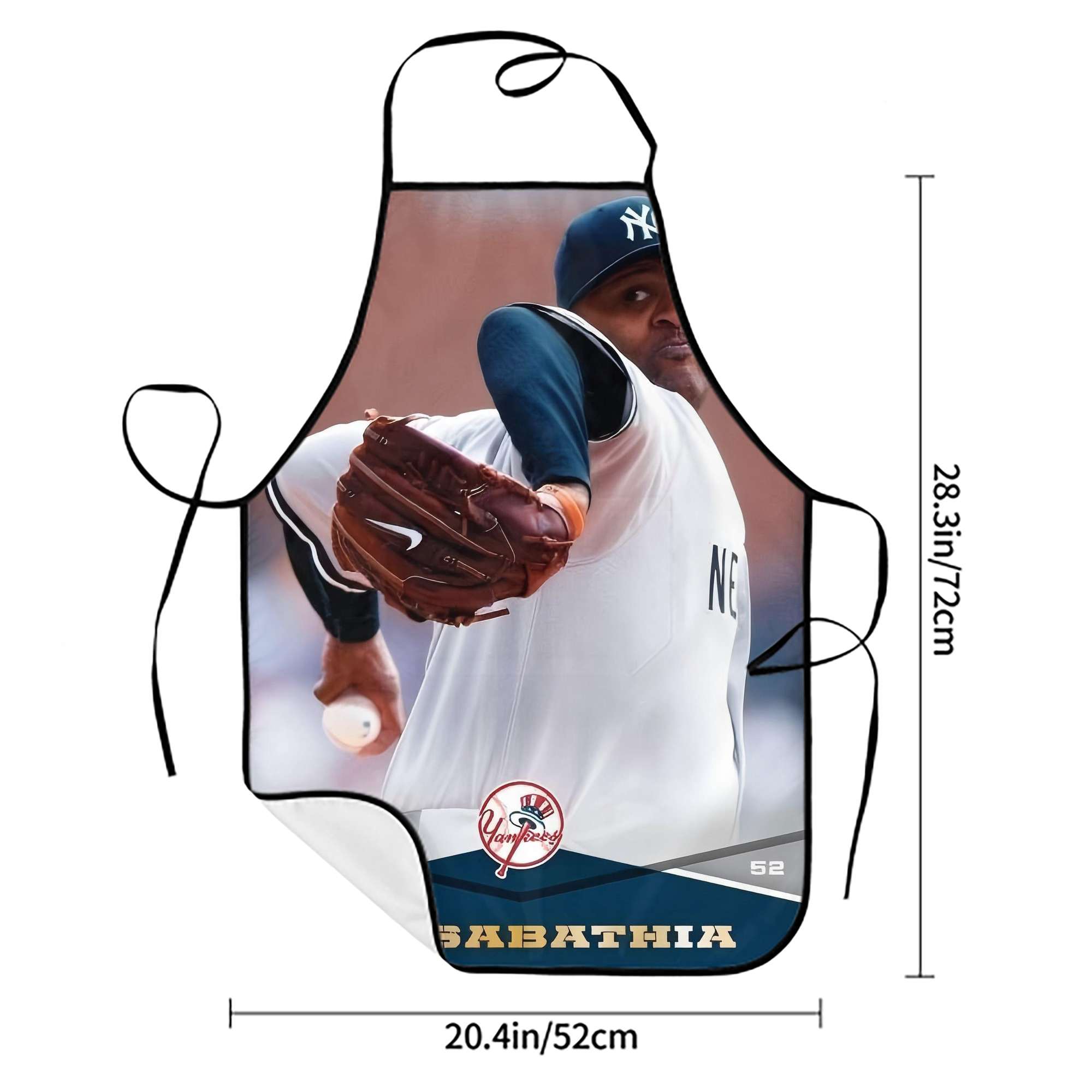 CC Sabatnia 6 Stain-Resistant Polyester Apron With Pocket – Full Print, Waterproof, Anti-Wrinkle, Anti-Pilling – Ideal For Kitchen, BBQ, Restaurant, Salon & More