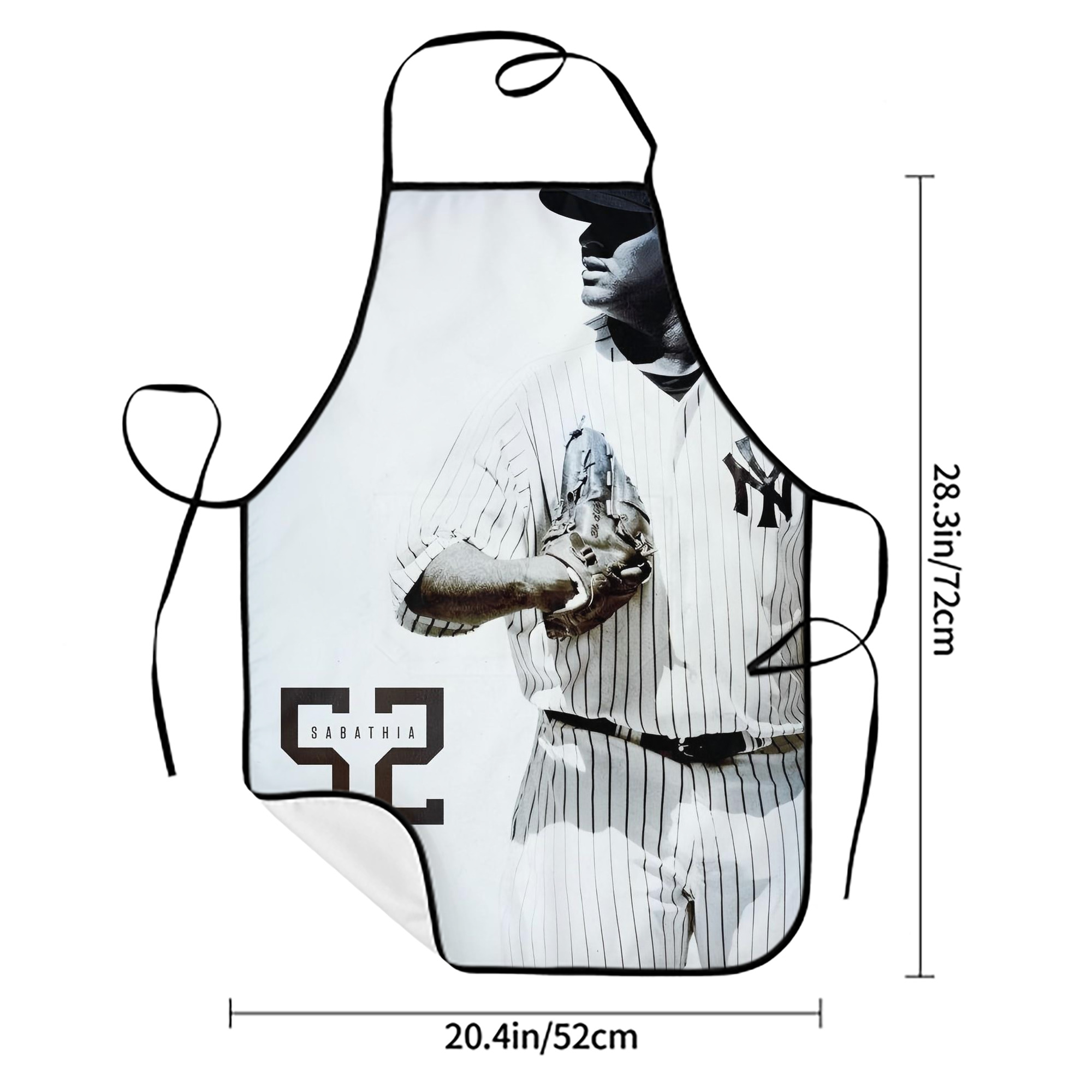 CC Sabatnia 8 Stain-Resistant Polyester Apron With Pocket – Full Print, Waterproof, Anti-Wrinkle, Anti-Pilling – Ideal For Kitchen, BBQ, Restaurant, Salon & More