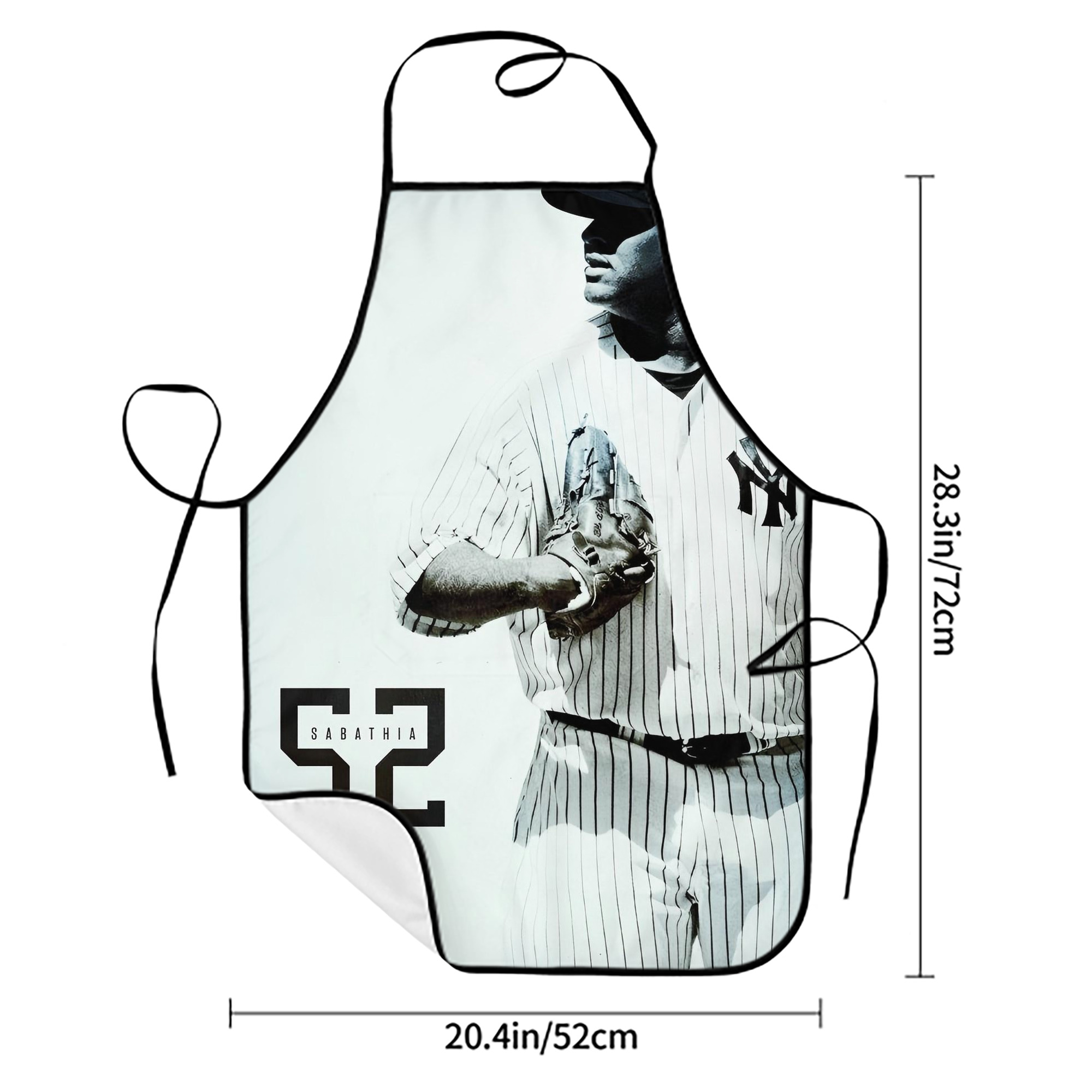 CC Sabatnia 12 Stain-Resistant Polyester Apron With Pocket – Full Print, Waterproof, Anti-Wrinkle, Anti-Pilling – Ideal For Kitchen, BBQ, Restaurant, Salon & More