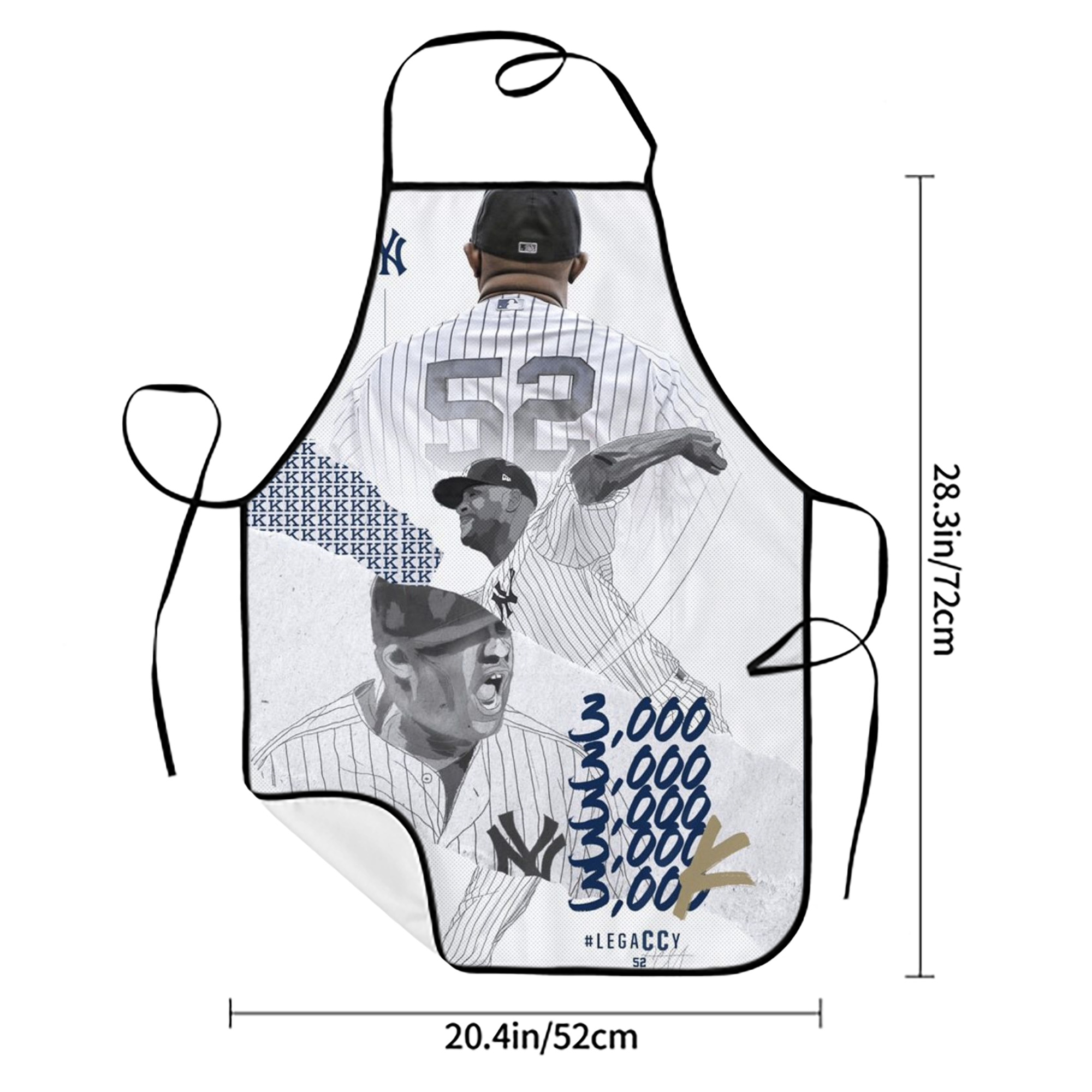 CC Sabatnia 15 Stain-Resistant Polyester Apron With Pocket – Full Print, Waterproof, Anti-Wrinkle, Anti-Pilling – Ideal For Kitchen, BBQ, Restaurant, Salon & More