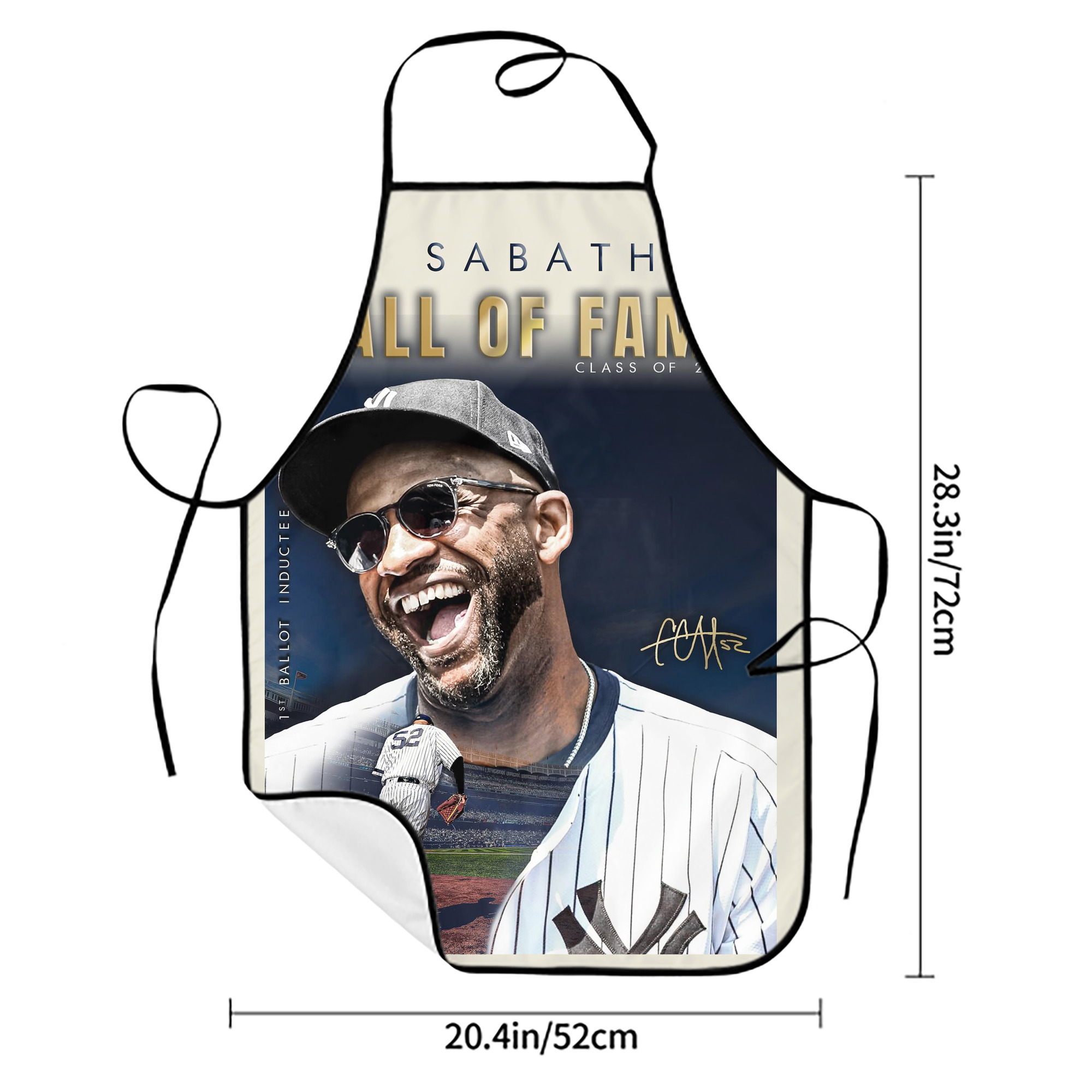 CC Sabatnia 34 Stain-Resistant Polyester Apron With Pocket – Full Print, Waterproof, Anti-Wrinkle, Anti-Pilling – Ideal For Kitchen, BBQ, Restaurant, Salon & More