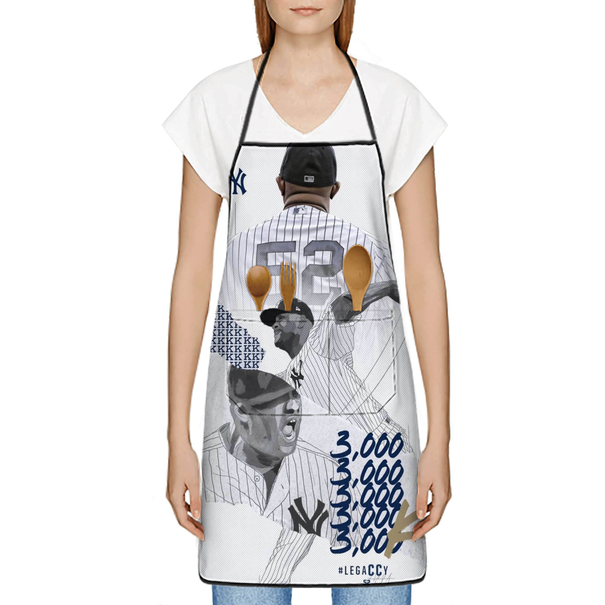 CC Sabatnia 15 Stain-Resistant Polyester Apron With Pocket – Full Print, Waterproof, Anti-Wrinkle, Anti-Pilling – Ideal For Kitchen, BBQ, Restaurant, Salon & More