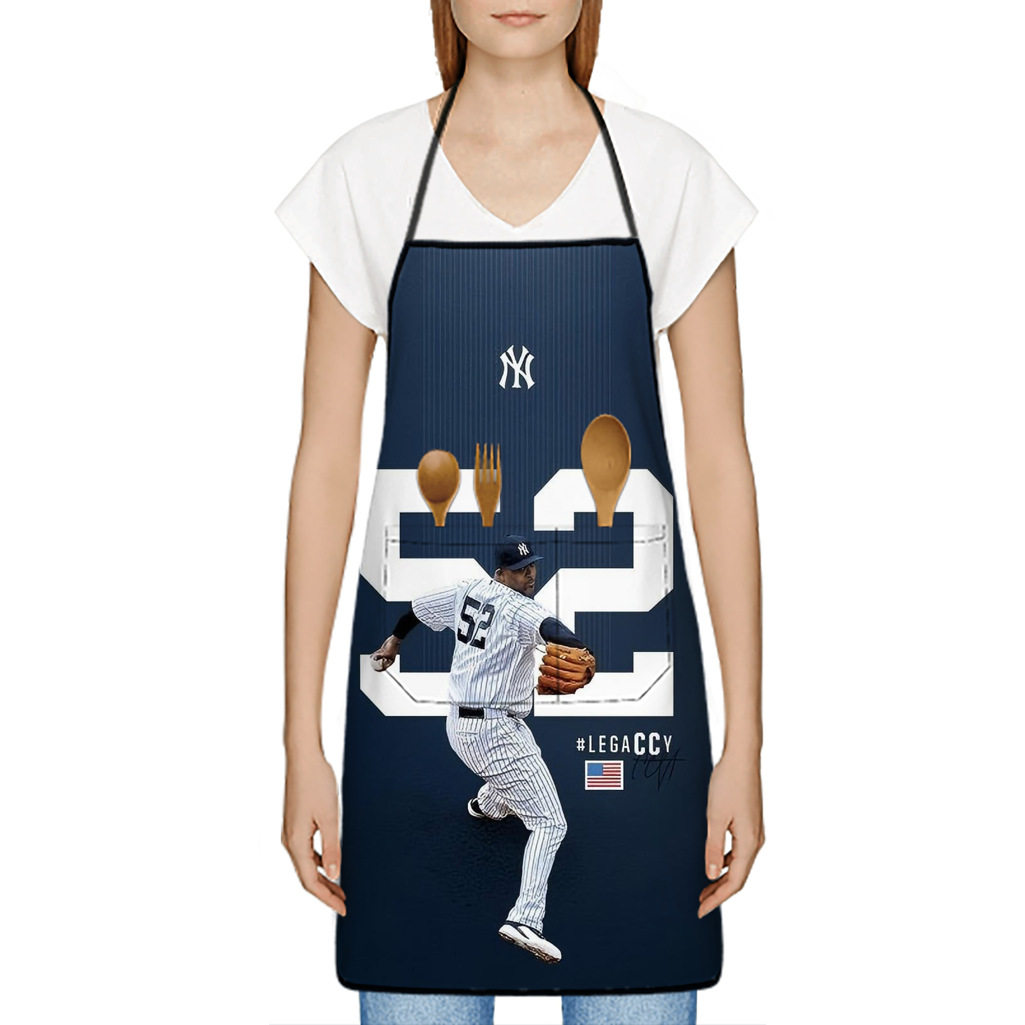 CC Sabatnia 22 Stain-Resistant Polyester Apron With Pocket – Full Print, Waterproof, Anti-Wrinkle, Anti-Pilling – Ideal For Kitchen, BBQ, Restaurant, Salon & More