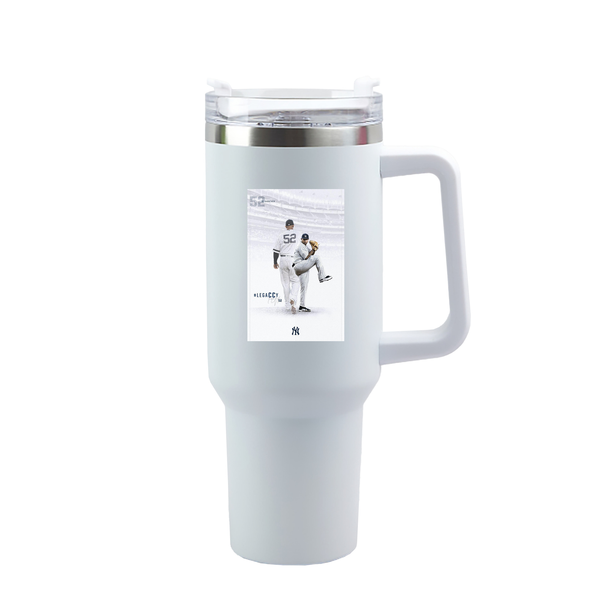 CC Sabatnia 9 40oz Handle Car Tumbler – Durable Stainless Steel Travel Mug With UV Print – Double Wall Insulated, Fits Most Car Cup Holders