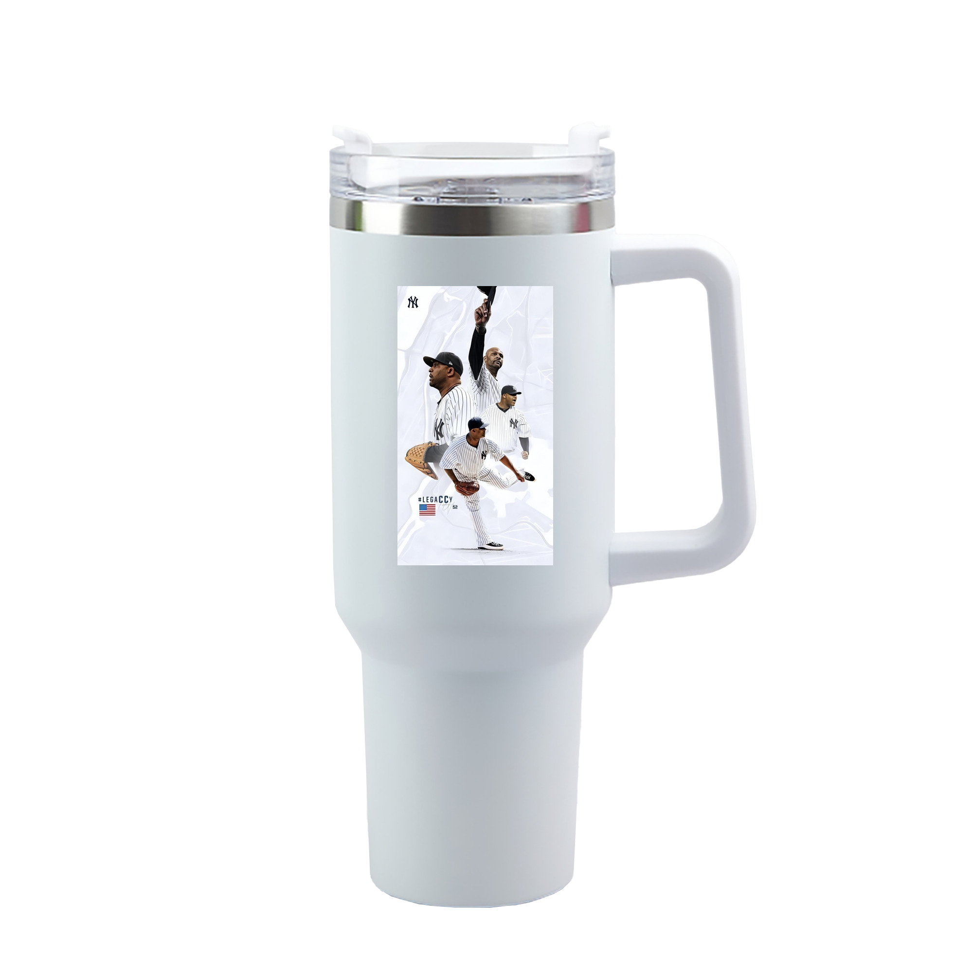 CC Sabatnia 13 40oz Handle Car Tumbler – Durable Stainless Steel Travel Mug With UV Print – Double Wall Insulated, Fits Most Car Cup Holders