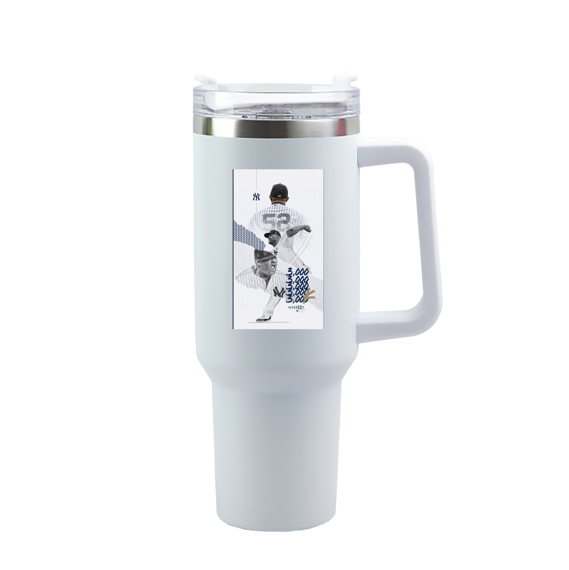 CC Sabatnia 15 40oz Handle Car Tumbler – Durable Stainless Steel Travel Mug With UV Print – Double Wall Insulated, Fits Most Car Cup Holders