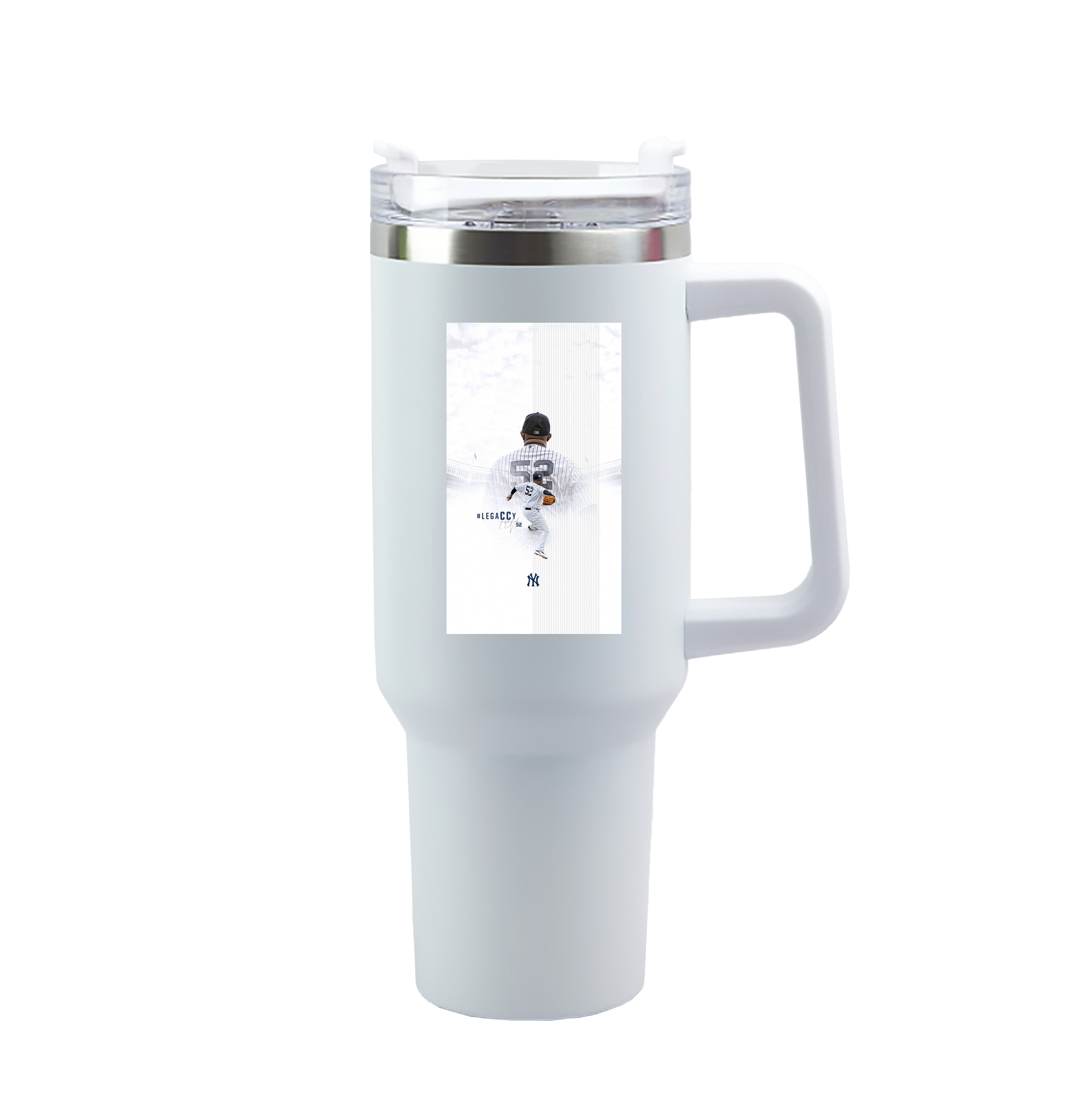 CC Sabatnia 19 40oz Handle Car Tumbler – Durable Stainless Steel Travel Mug With UV Print – Double Wall Insulated, Fits Most Car Cup Holders