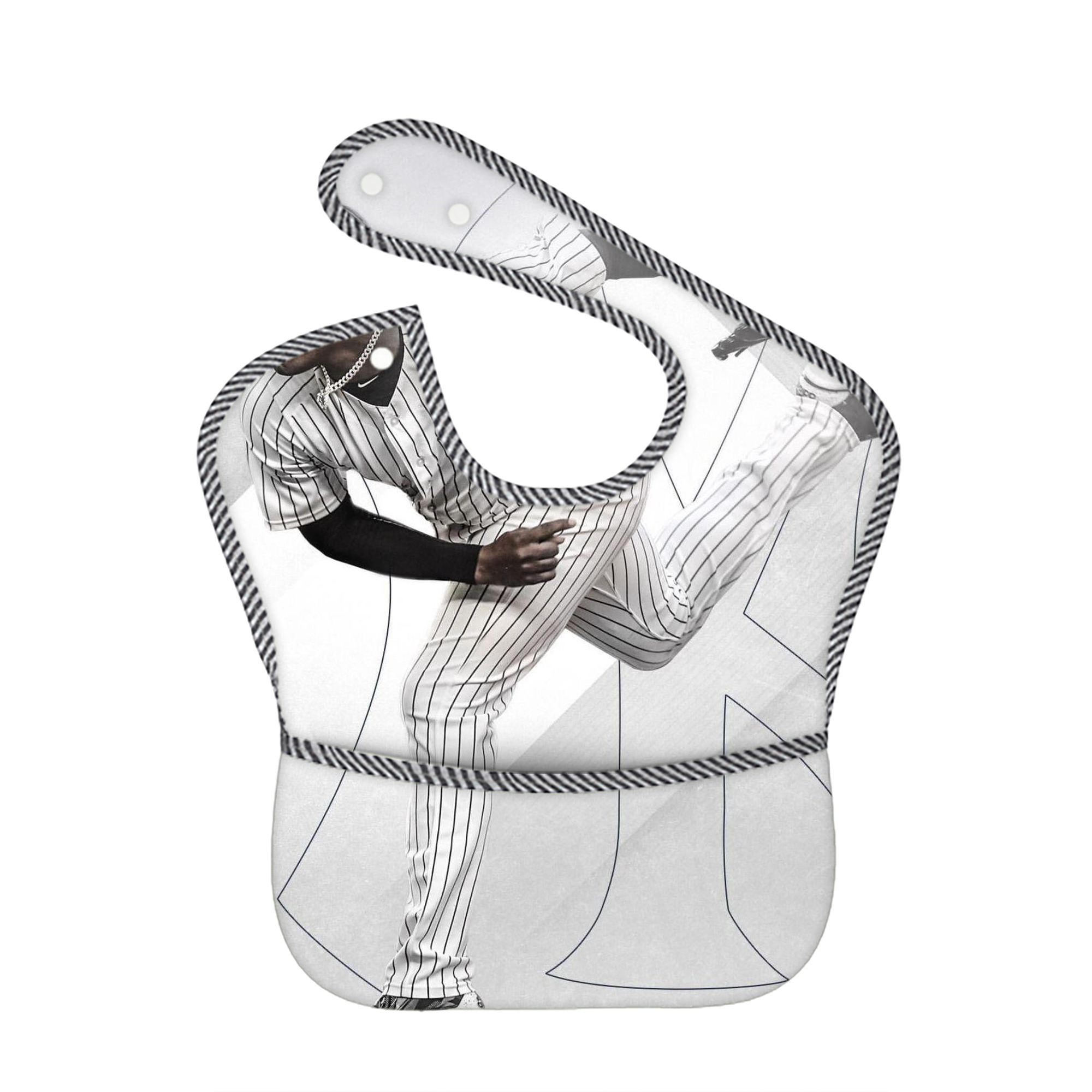 CC Sabatnia 10 Adjustable Waterproof Toddler Bib – Full-Print Durable Polyester – Foldable Crumb Pocket – Easy Snap Closure – Soft