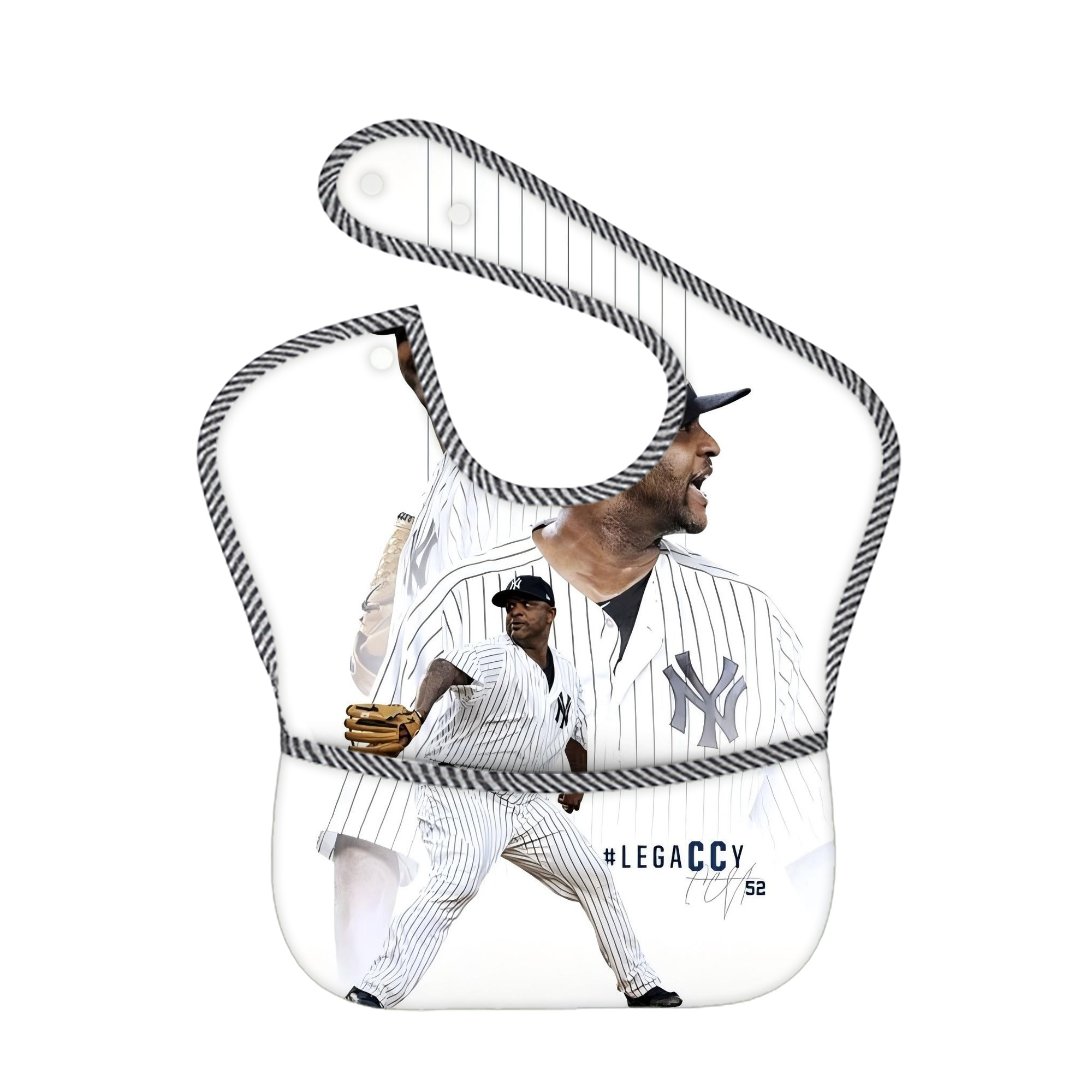 CC Sabatnia 21 Adjustable Waterproof Toddler Bib – Full-Print Durable Polyester – Foldable Crumb Pocket – Easy Snap Closure – Soft