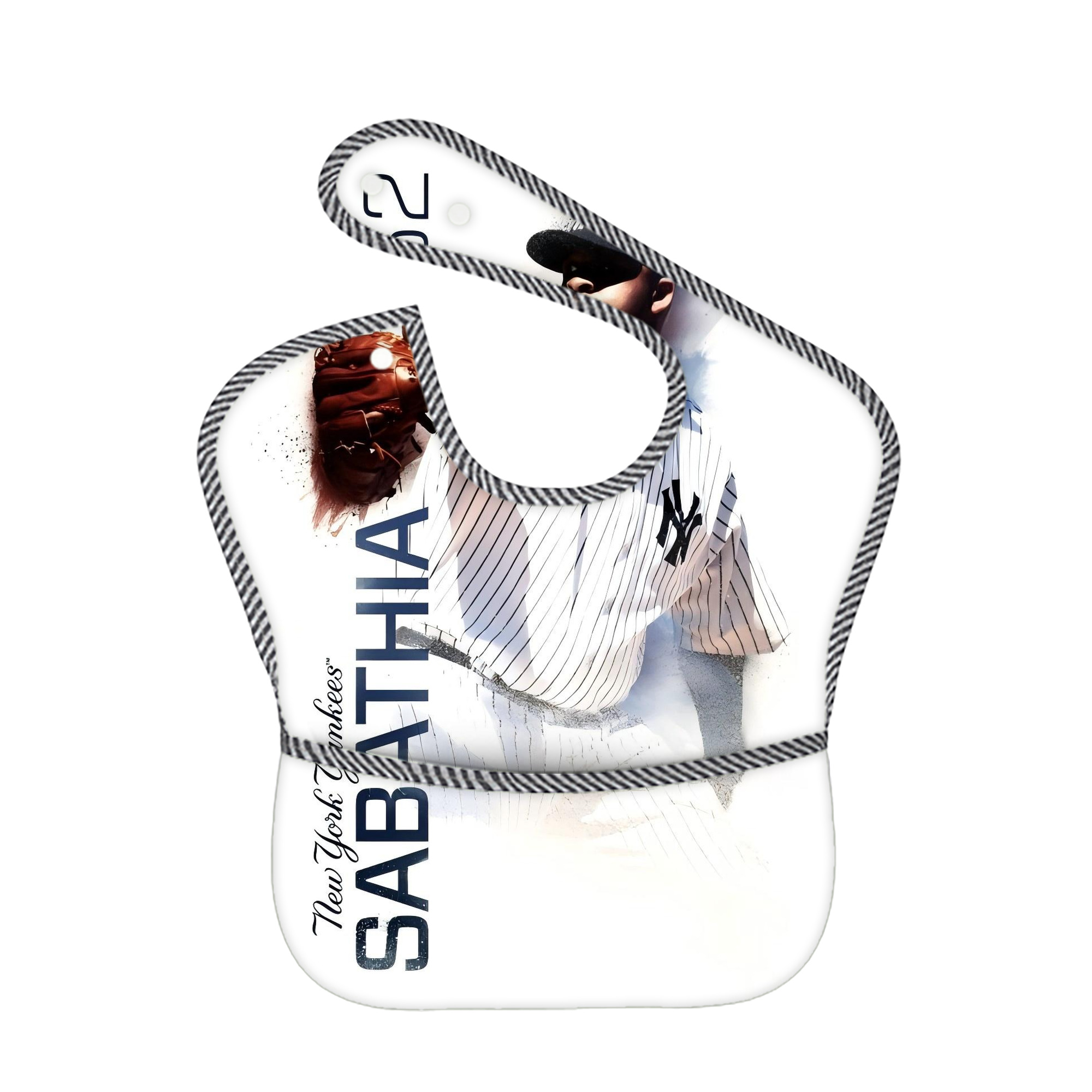 CC Sabatnia 25 Adjustable Waterproof Toddler Bib – Full-Print Durable Polyester – Foldable Crumb Pocket – Easy Snap Closure – Soft