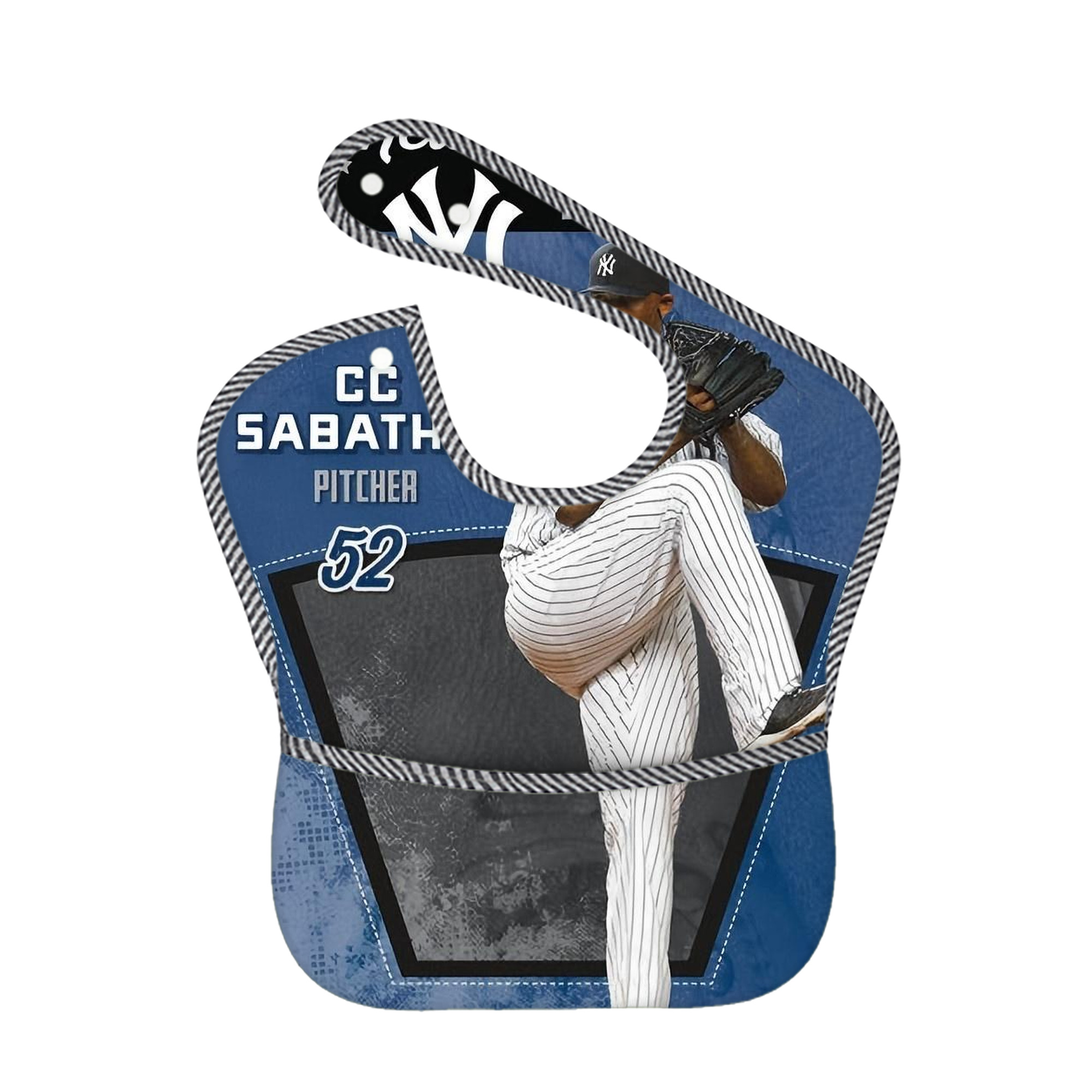 CC Sabatnia 31 Adjustable Waterproof Toddler Bib – Full-Print Durable Polyester – Foldable Crumb Pocket – Easy Snap Closure – Soft