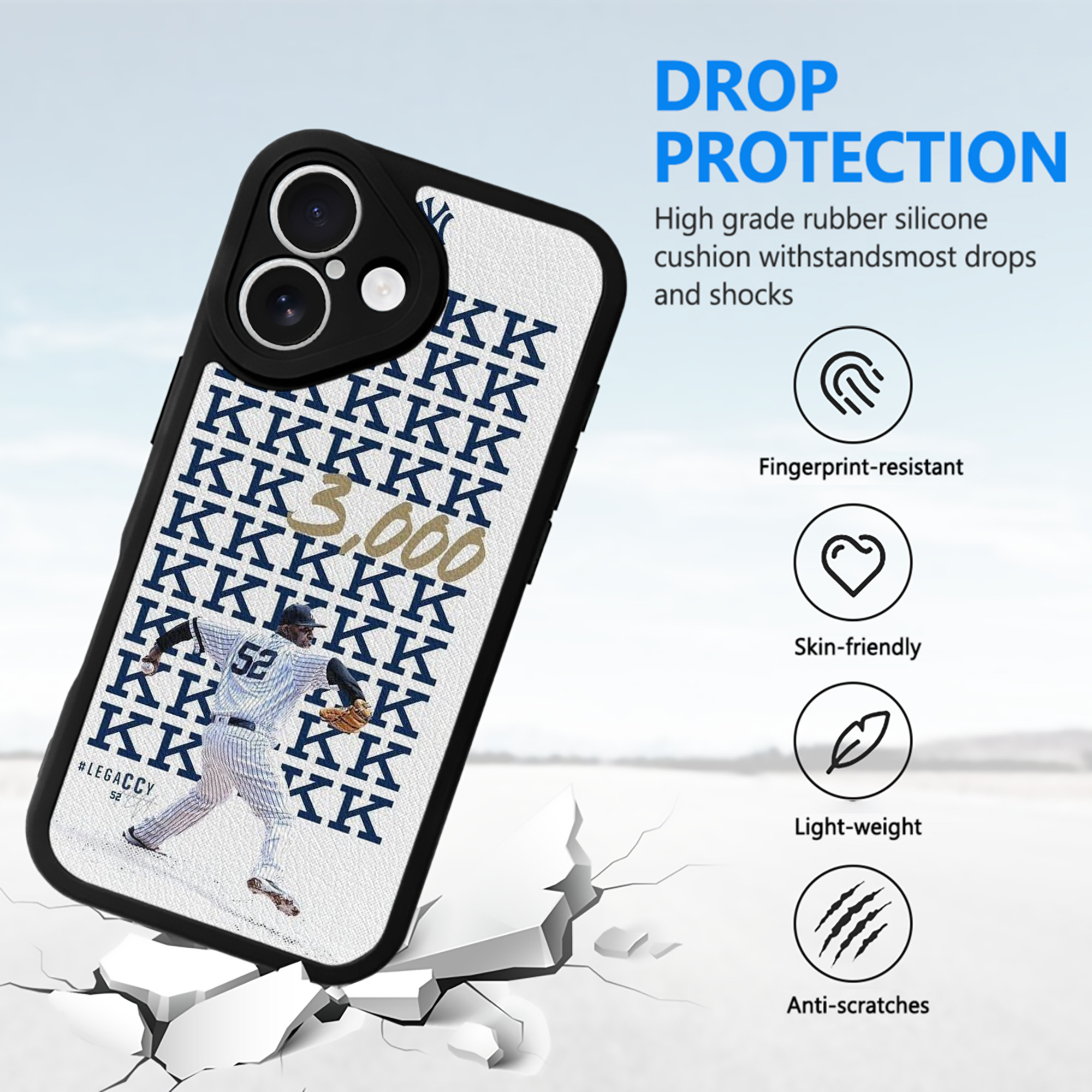 CC Sabatnia 26 IPhone 16 Silicone Leather Case – UV Print, Lambskin Texture – Perfect Fit, Wireless Charging Compatible, Scratch Resistant, Precise Cutouts – Stylish Protection For IPhone 16