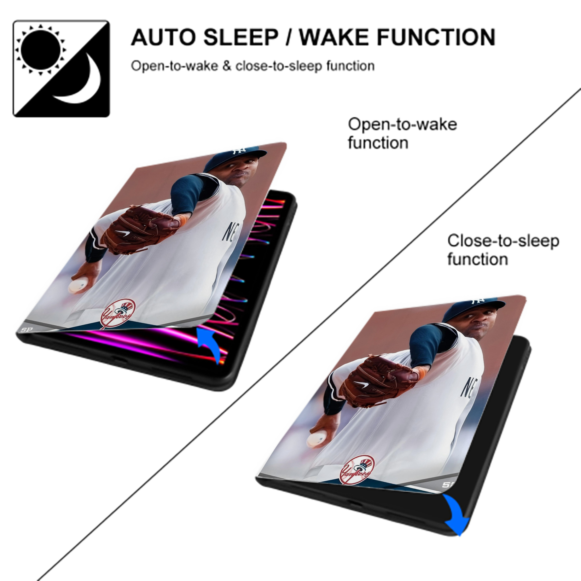 CC Sabatnia 6 Premium Tri-Fold PU Leather & Silicone IPad Case With Pencil Slot – Fits 9.5,10.5,10.9 – Adjustable Stand, Slim, Protective