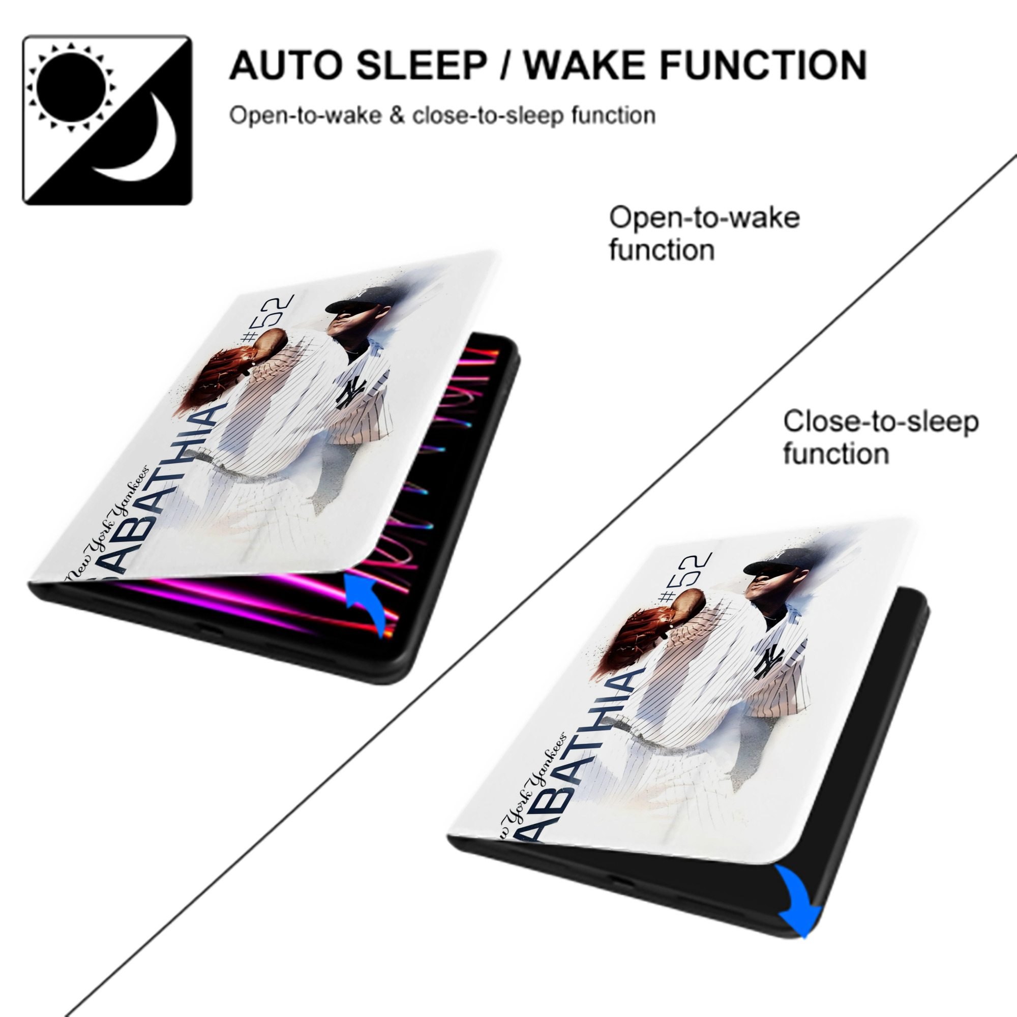 CC Sabatnia 25 Premium Tri-Fold PU Leather & Silicone IPad Case With Pencil Slot – Fits 9.5,10.5,10.9 – Adjustable Stand, Slim, Protective