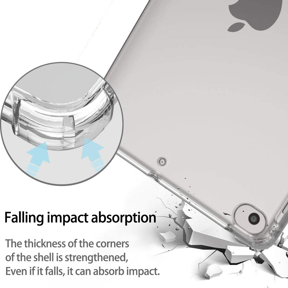 CC Sabatnia 29 Premium Tri-Fold PU Leather & Silicone IPad Case With Pencil Slot – Fits 9.5,10.5,10.9 – Adjustable Stand, Slim, Protective