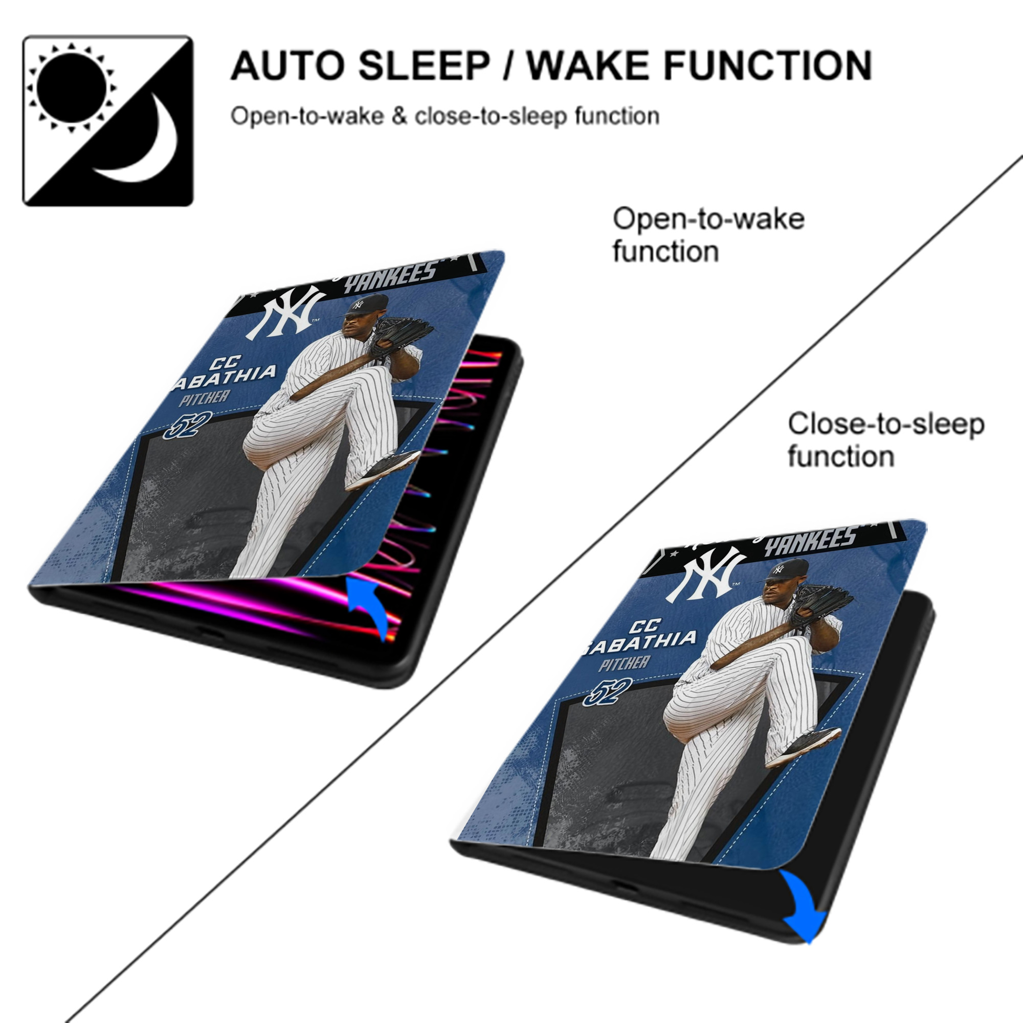 CC Sabatnia 31 Premium Tri-Fold PU Leather & Silicone IPad Case With Pencil Slot – Fits 9.5,10.5,10.9 – Adjustable Stand, Slim, Protective