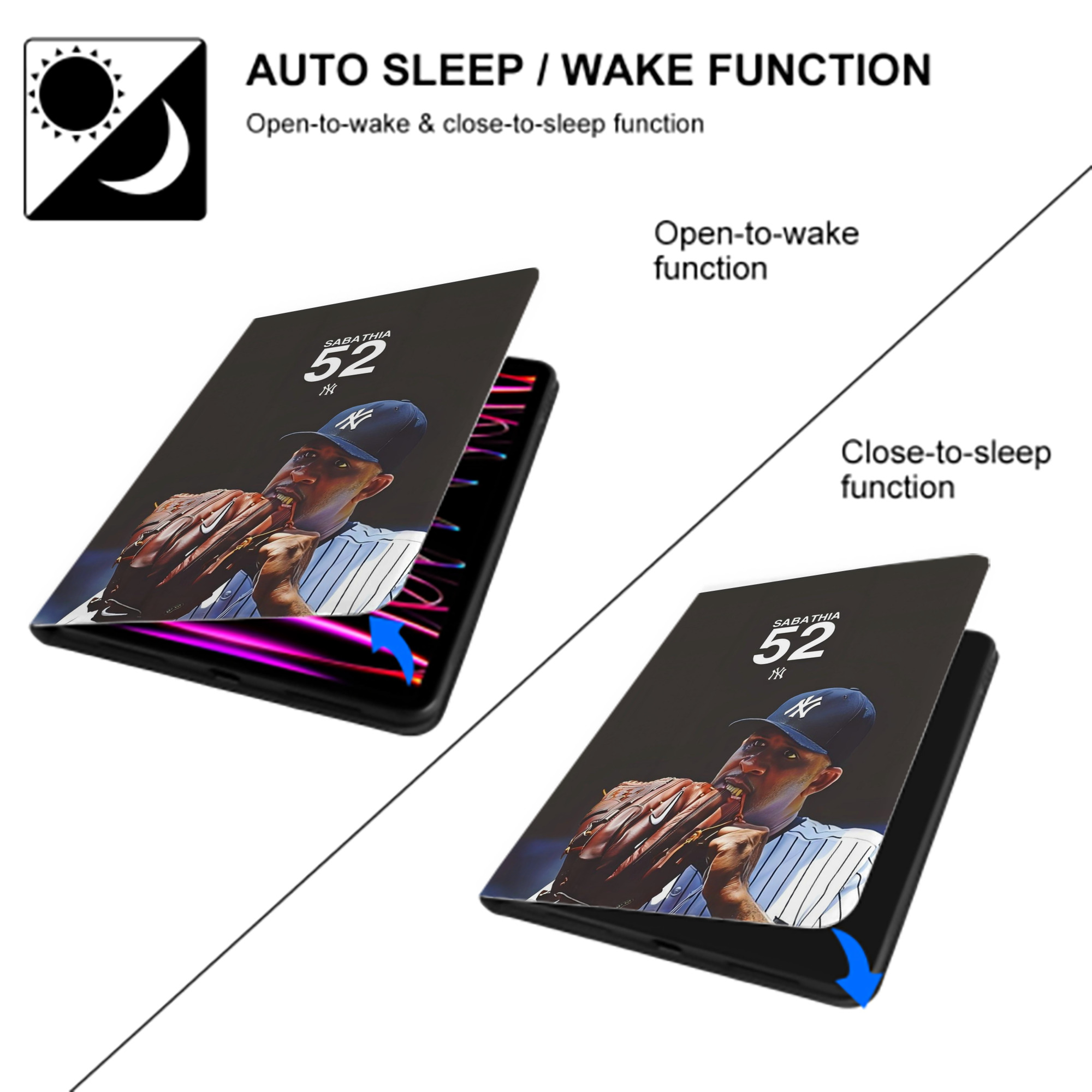 CC Sabatnia 33 Premium Tri-Fold PU Leather & Silicone IPad Case With Pencil Slot – Fits 9.5,10.5,10.9 – Adjustable Stand, Slim, Protective