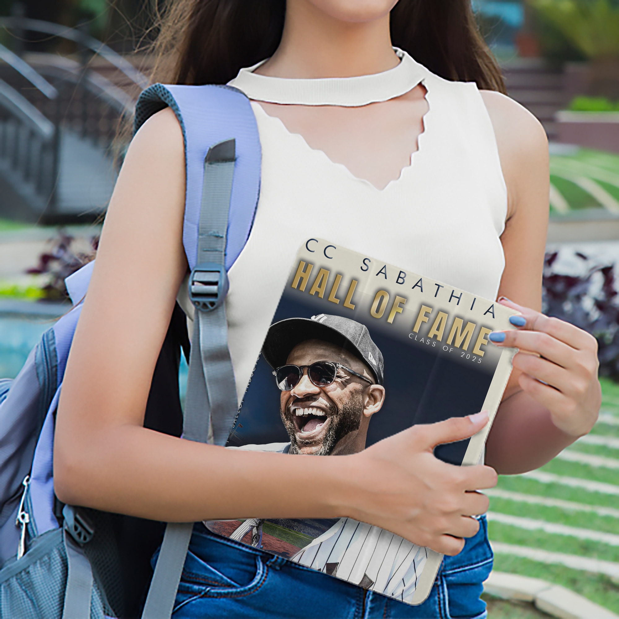 CC Sabatnia 34 Premium Tri-Fold PU Leather & Silicone IPad Case With Pencil Slot – Fits 9.5,10.5,10.9 – Adjustable Stand, Slim, Protective