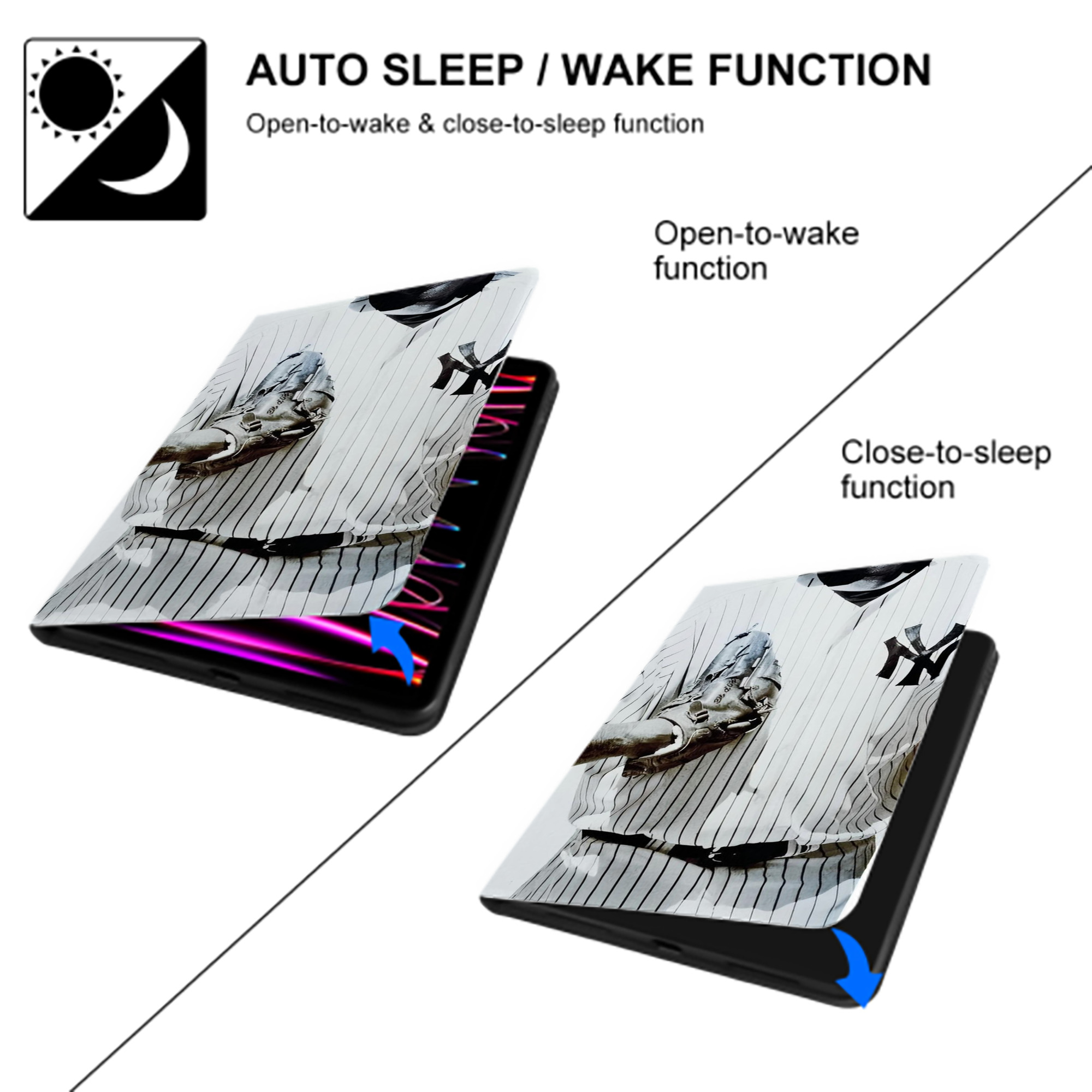 CC Sabatnia 8 IPad Book-Style Case With Pencil Slot – Slim PU & TPU Cover – Full Protection, Precise Fit, Water & Scratch Resistant