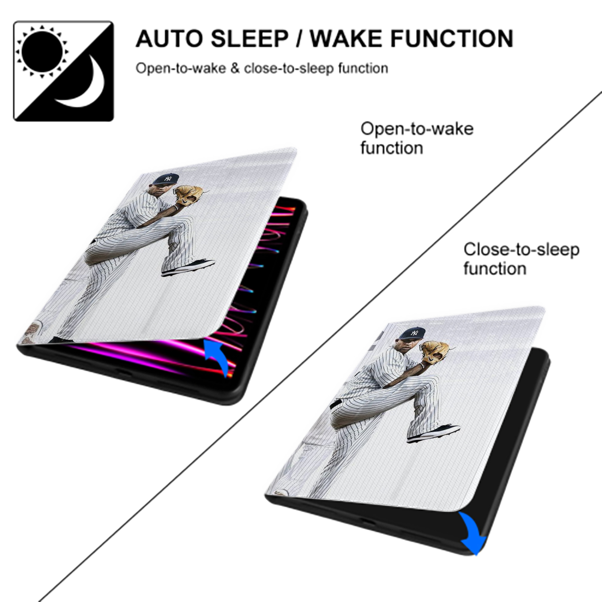 CC Sabatnia 9 IPad Book-Style Case With Pencil Slot – Slim PU & TPU Cover – Full Protection, Precise Fit, Water & Scratch Resistant