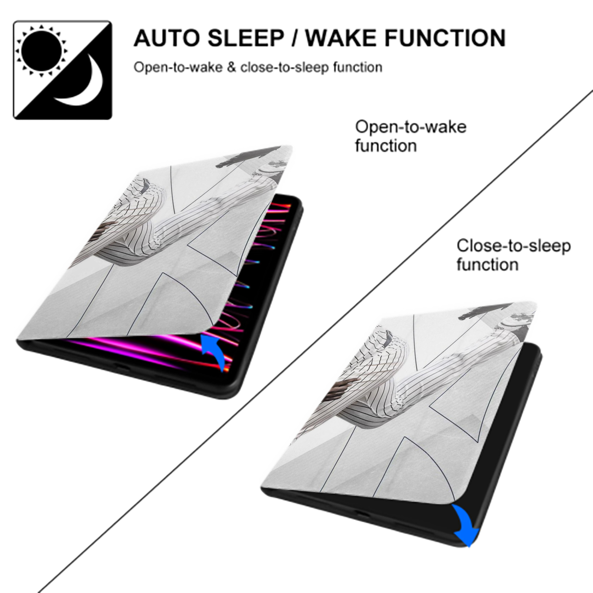 CC Sabatnia 10 IPad Book-Style Case With Pencil Slot – Slim PU & TPU Cover – Full Protection, Precise Fit, Water & Scratch Resistant