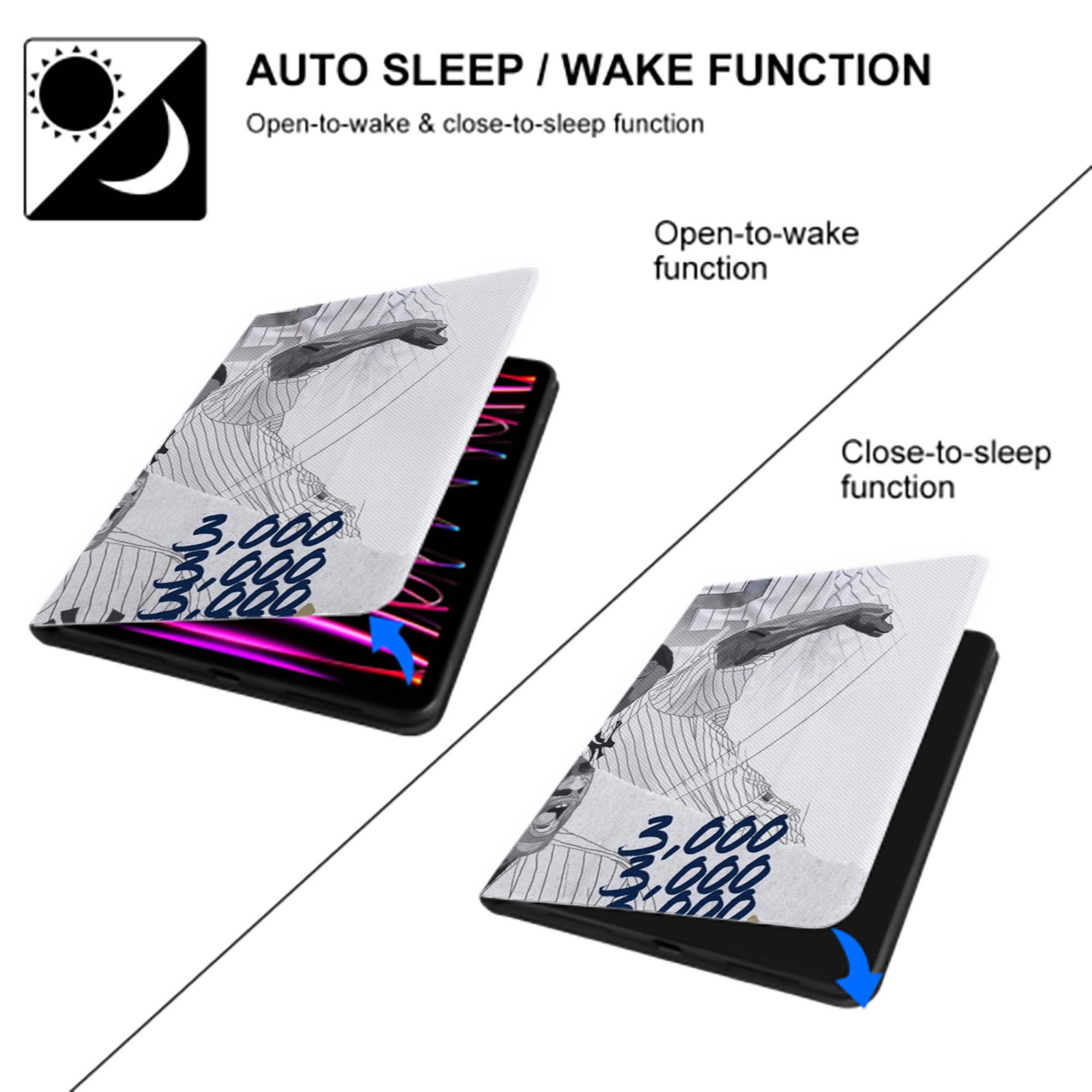 CC Sabatnia 15 IPad Book-Style Case With Pencil Slot – Slim PU & TPU Cover – Full Protection, Precise Fit, Water & Scratch Resistant