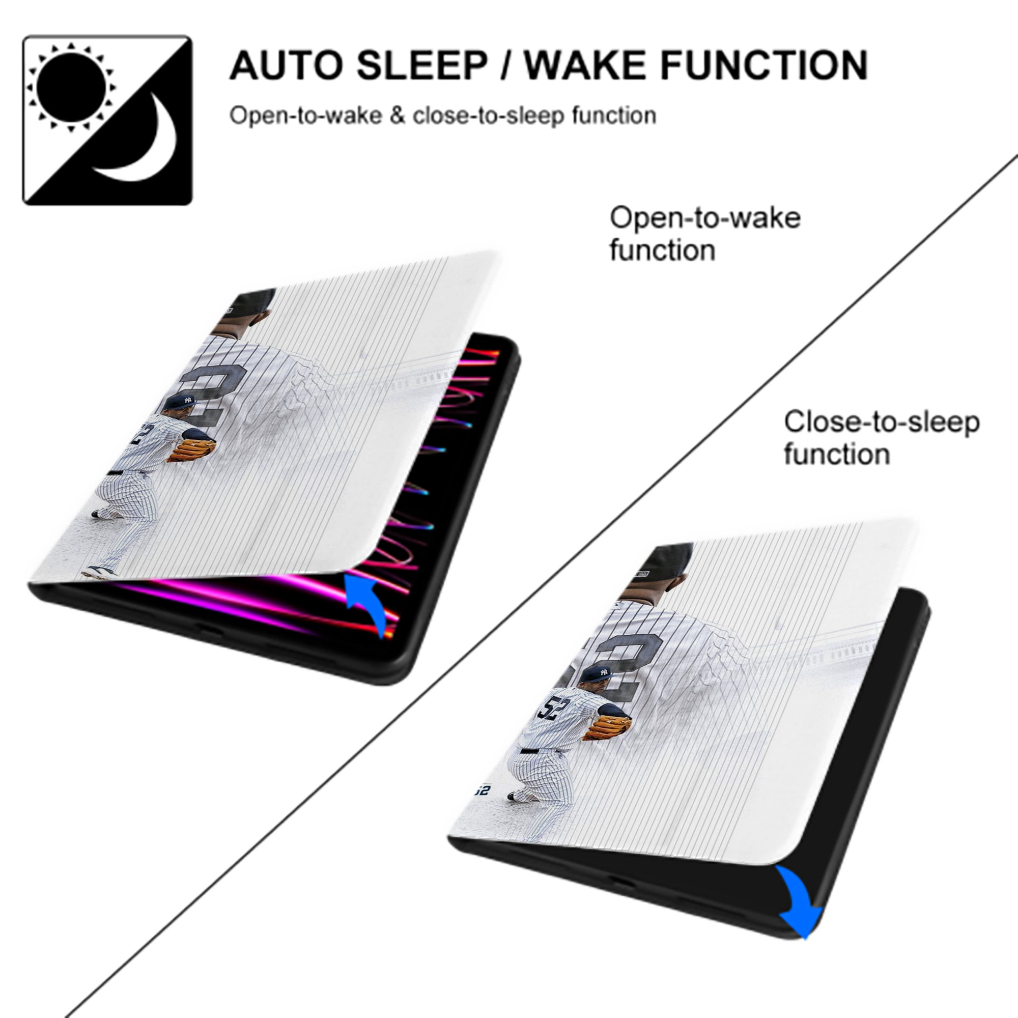 CC Sabatnia 19 IPad Book-Style Case With Pencil Slot – Slim PU & TPU Cover – Full Protection, Precise Fit, Water & Scratch Resistant