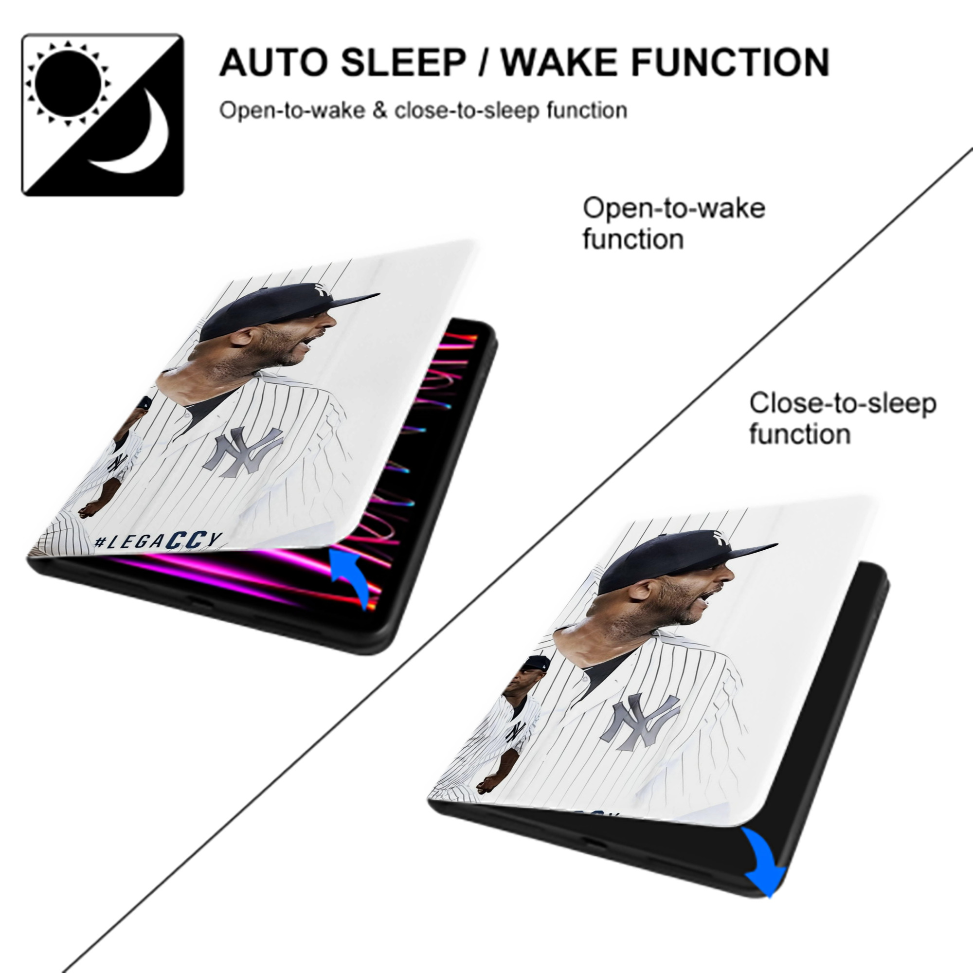 CC Sabatnia 21 IPad Book-Style Case With Pencil Slot – Slim PU & TPU Cover – Full Protection, Precise Fit, Water & Scratch Resistant