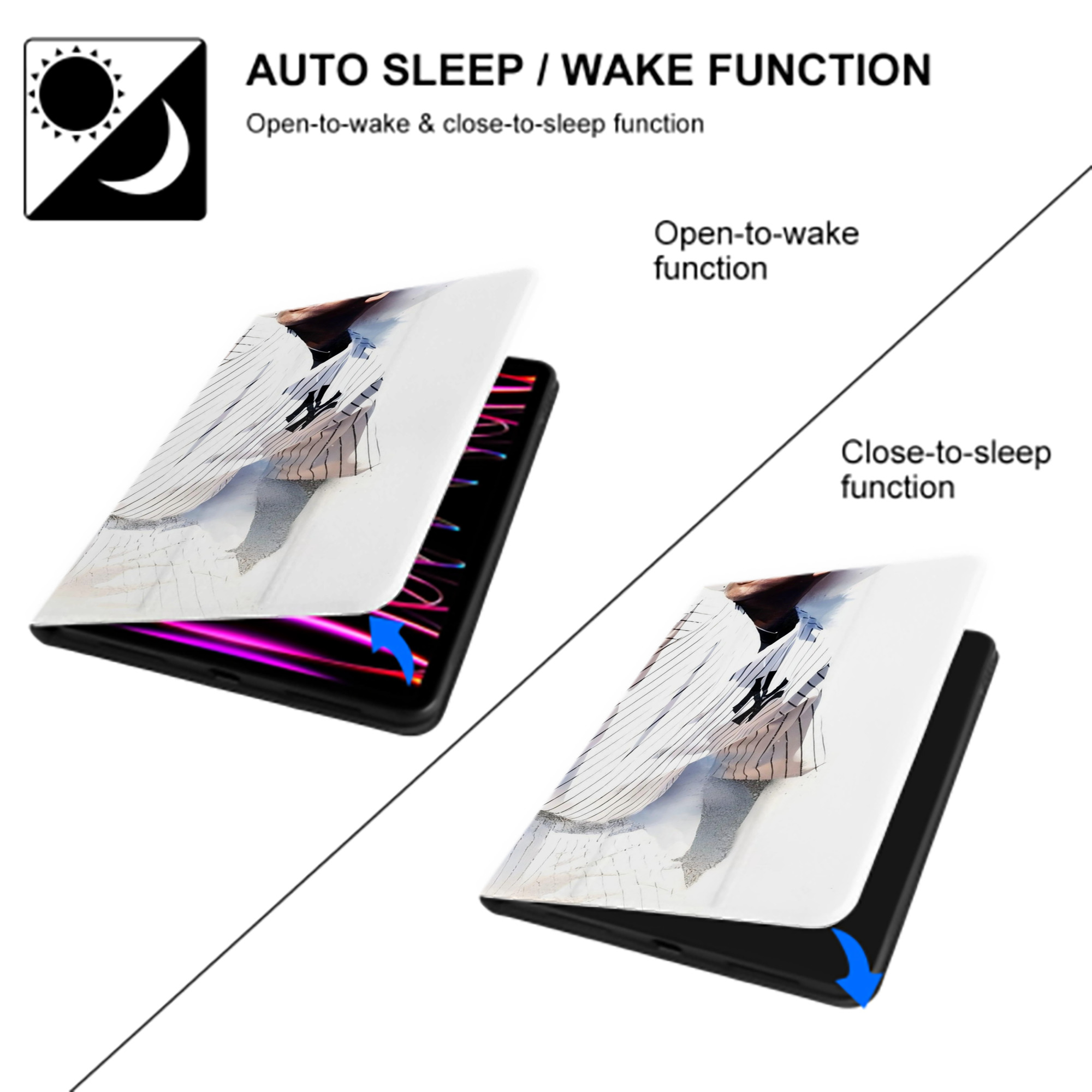 CC Sabatnia 25 IPad Book-Style Case With Pencil Slot – Slim PU & TPU Cover – Full Protection, Precise Fit, Water & Scratch Resistant