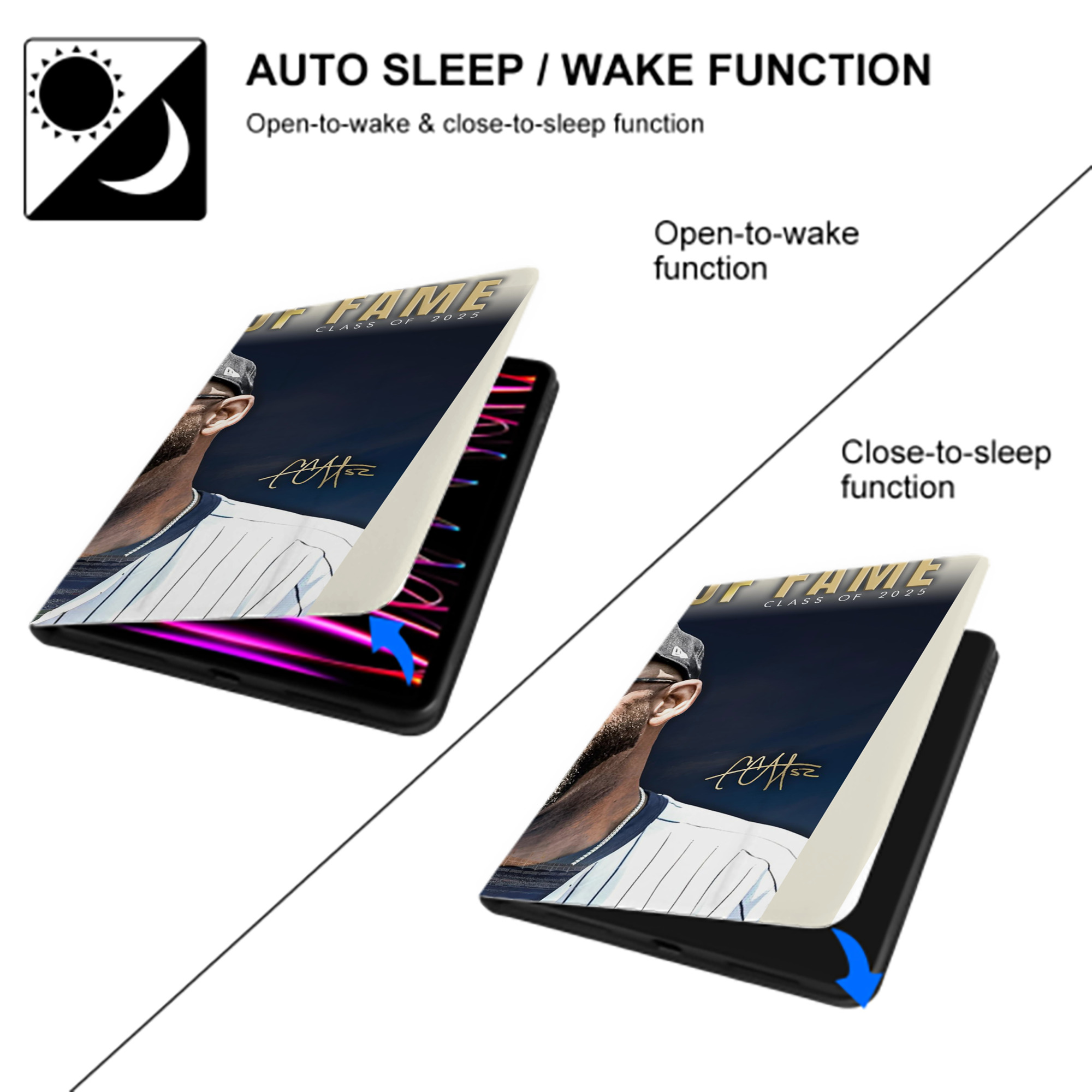 CC Sabatnia 34 IPad Book-Style Case With Pencil Slot – Slim PU & TPU Cover – Full Protection, Precise Fit, Water & Scratch Resistant