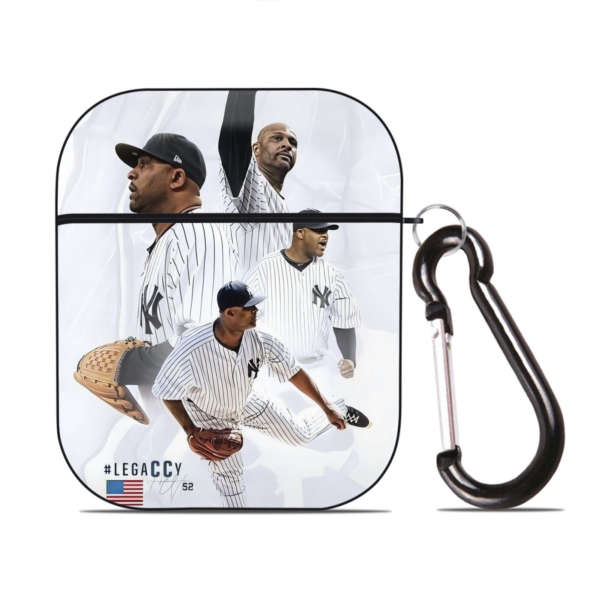 CC Sabatnia 13 AirPods 2 Case Hard Shell Black, Flexible PC Material, Precise Cutouts, Full Protection, Anti-Fingerprint, Washable, Includes Keychain – Durable & Slim Design