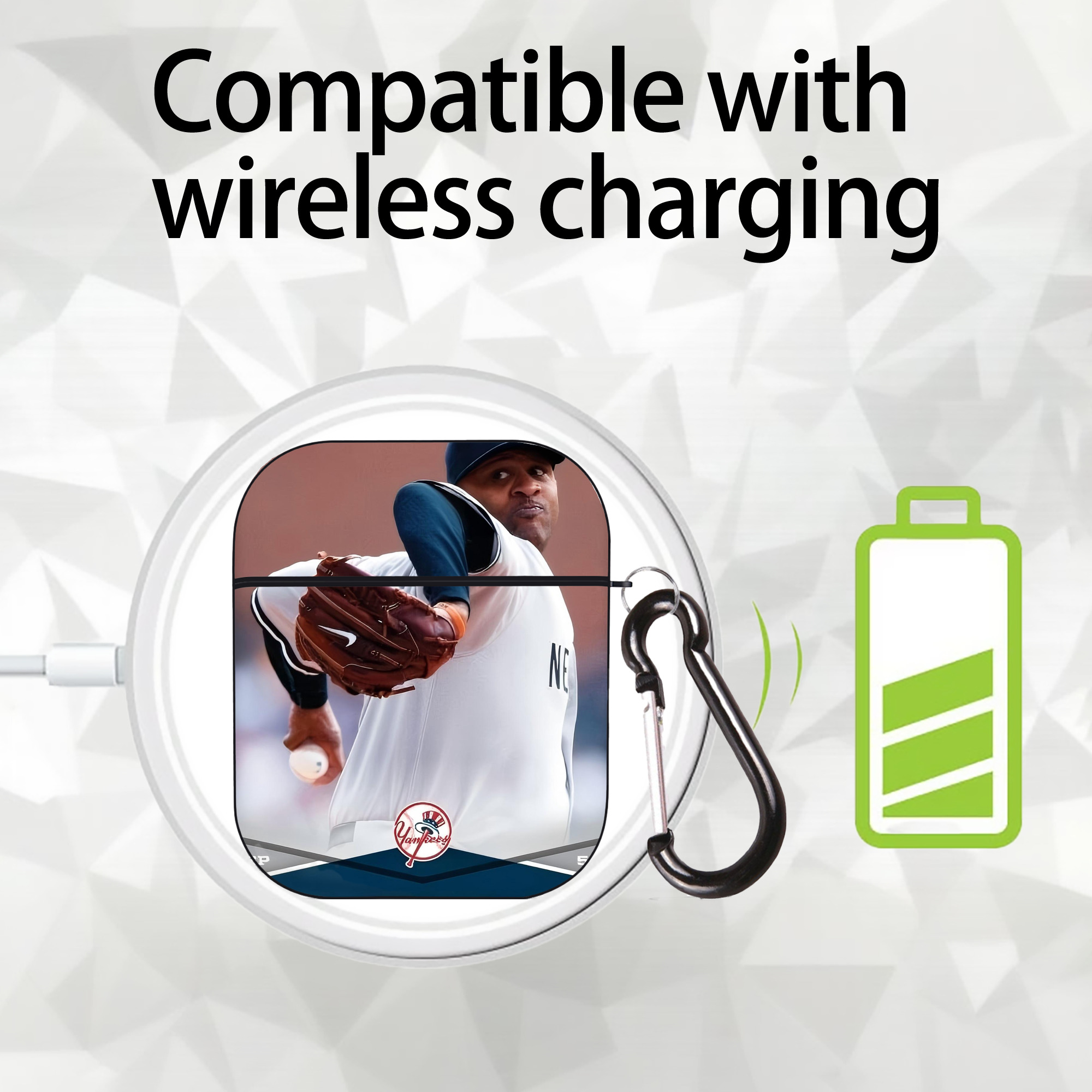 CC Sabatnia 6 AirPods 2 Case Hard Shell Black, Flexible PC Material, Precise Cutouts, Full Protection, Anti-Fingerprint, Washable, Includes Keychain – Durable & Slim Design