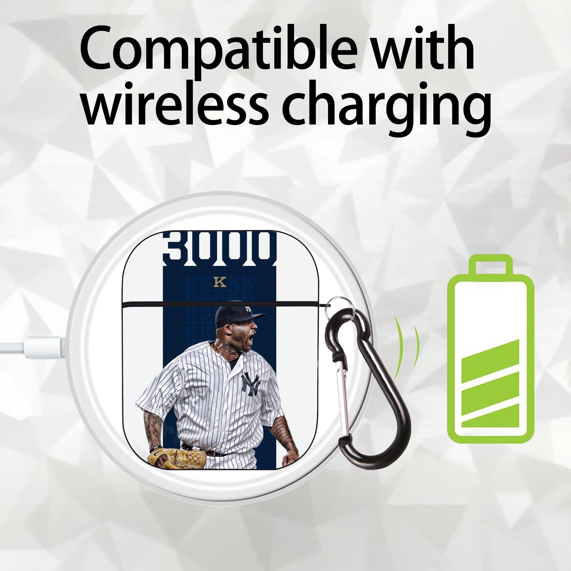 CC Sabatnia 7 AirPods 2 Case Hard Shell Black, Flexible PC Material, Precise Cutouts, Full Protection, Anti-Fingerprint, Washable, Includes Keychain – Durable & Slim Design