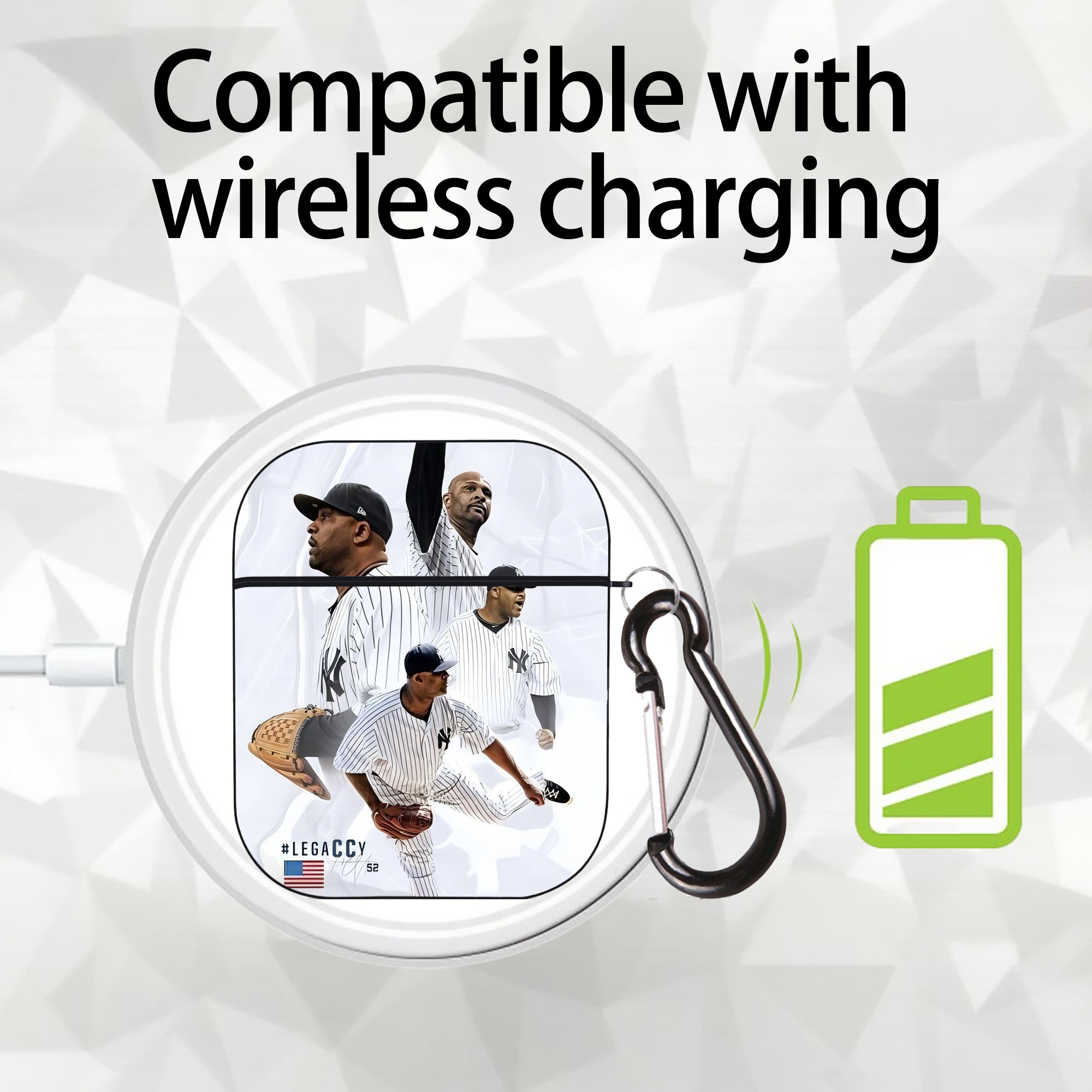 CC Sabatnia 13 AirPods 2 Case Hard Shell Black, Flexible PC Material, Precise Cutouts, Full Protection, Anti-Fingerprint, Washable, Includes Keychain – Durable & Slim Design