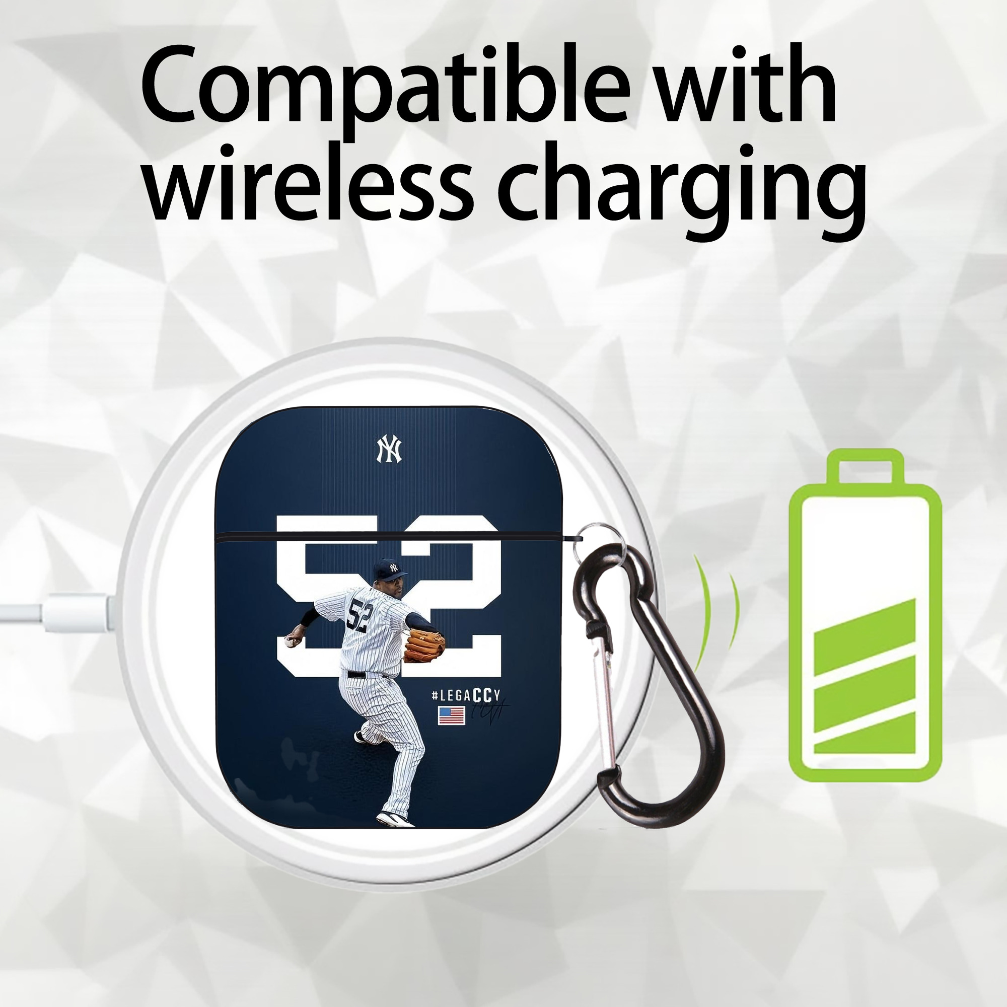 CC Sabatnia 22 AirPods 2 Case Hard Shell Black, Flexible PC Material, Precise Cutouts, Full Protection, Anti-Fingerprint, Washable, Includes Keychain – Durable & Slim Design