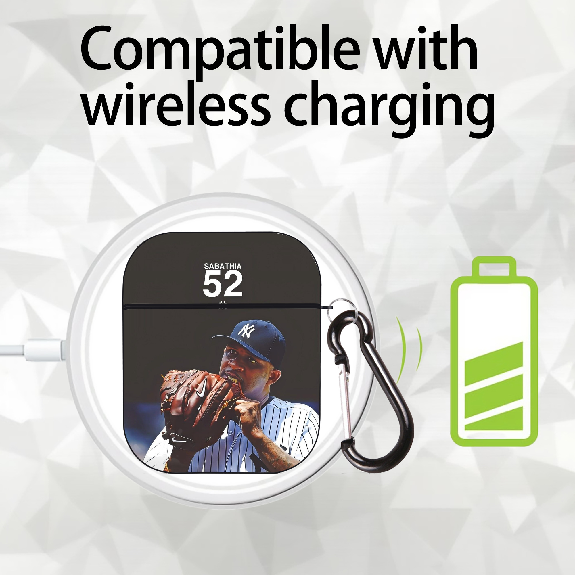 CC Sabatnia 33 AirPods 2 Case Hard Shell Black, Flexible PC Material, Precise Cutouts, Full Protection, Anti-Fingerprint, Washable, Includes Keychain – Durable & Slim Design