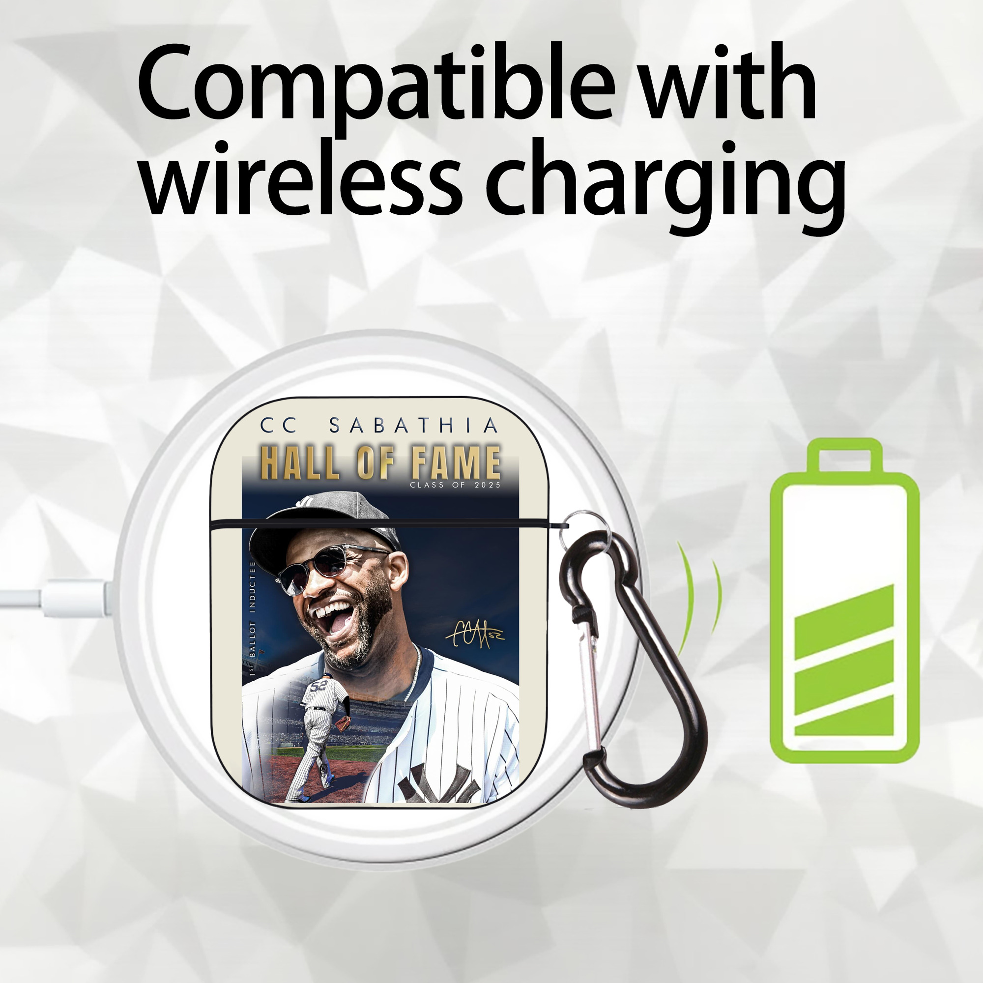 CC Sabatnia 34 AirPods 2 Case Hard Shell Black, Flexible PC Material, Precise Cutouts, Full Protection, Anti-Fingerprint, Washable, Includes Keychain – Durable & Slim Design