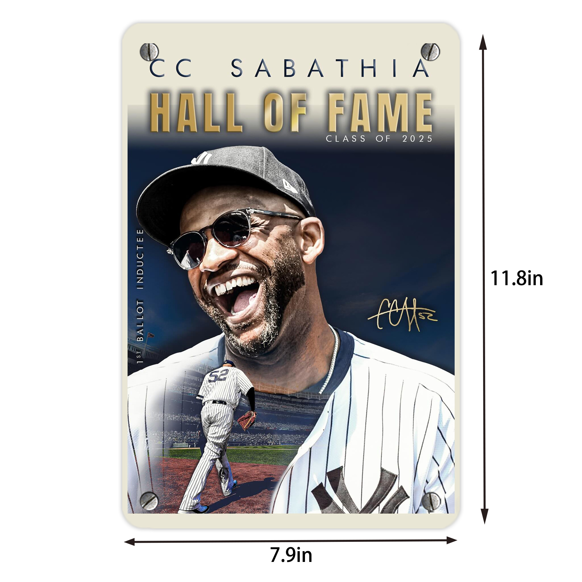 CC Sabatnia 34 Metal Tin Sign 8x12inch - High-Quality Full-Print Decorative Wall Art, Durable Rust-Resistant Metal Plaque For Living Room, Bedroom, Kitchen, Office, Bar Décor