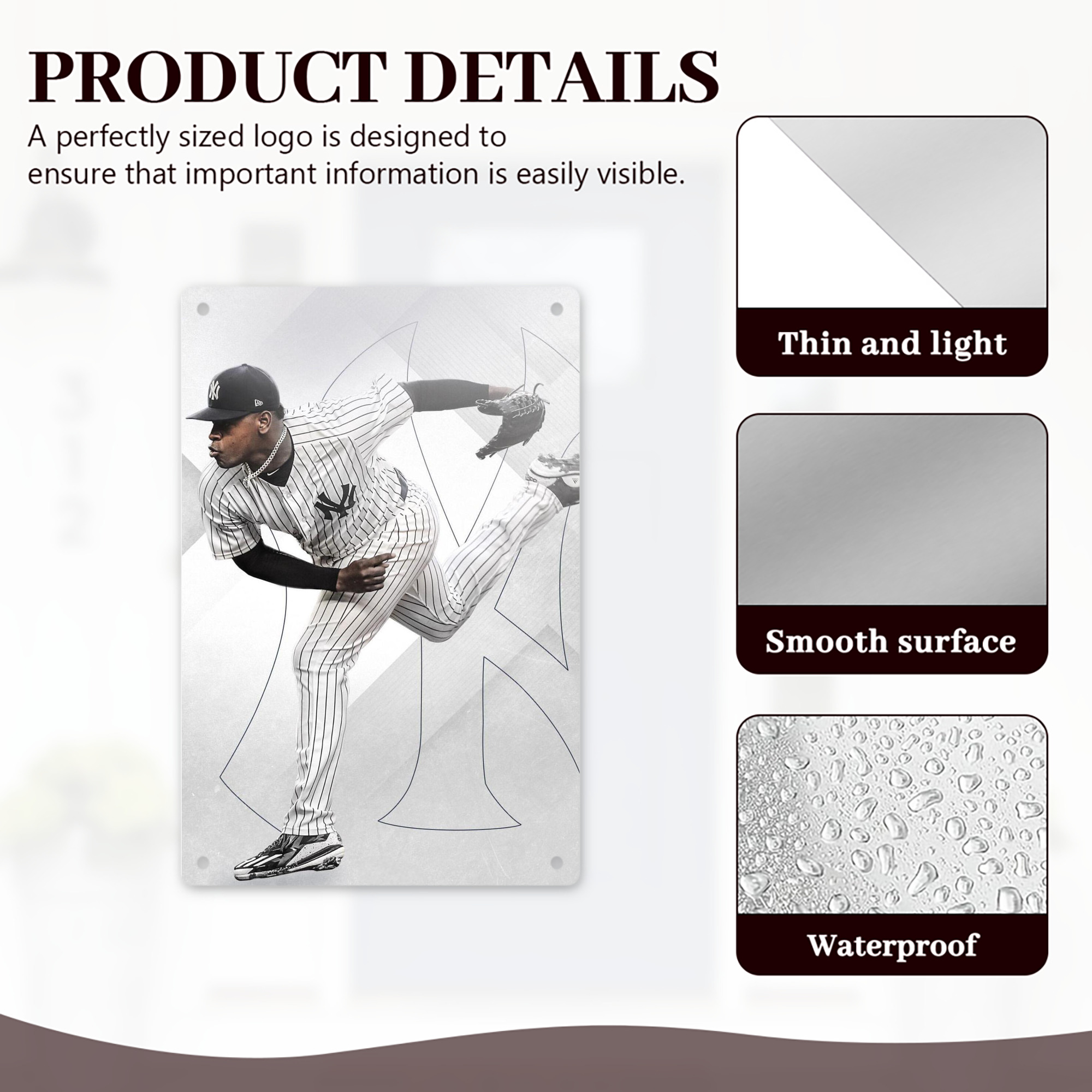 CC Sabatnia 10 8x12inch Vertical Aluminum Sign - Durable Fade-Resistant Indoor/Outdoor Safety & Information Plaque For Office, Hotel, Restaurant, Bar, Public Spaces