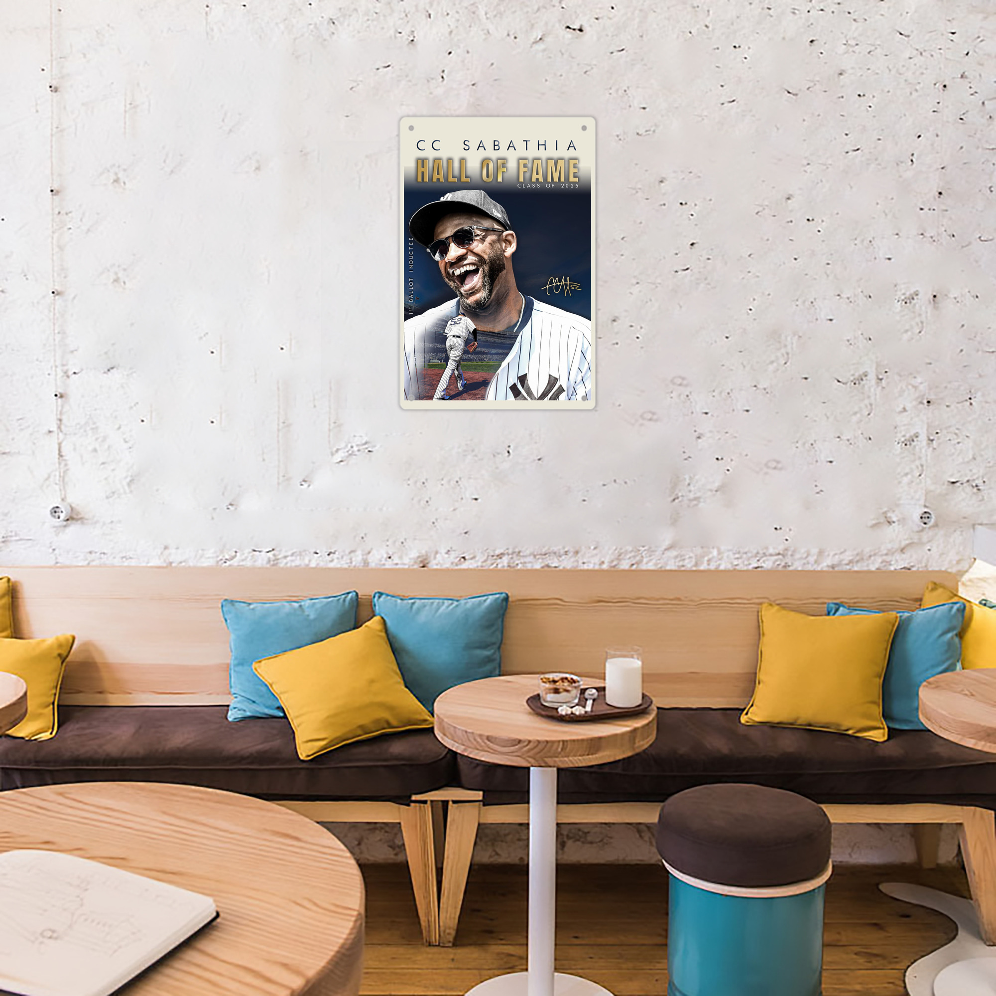 CC Sabatnia 34 8x12inch Vertical Aluminum Sign - Durable Fade-Resistant Indoor/Outdoor Safety & Information Plaque For Office, Hotel, Restaurant, Bar, Public Spaces