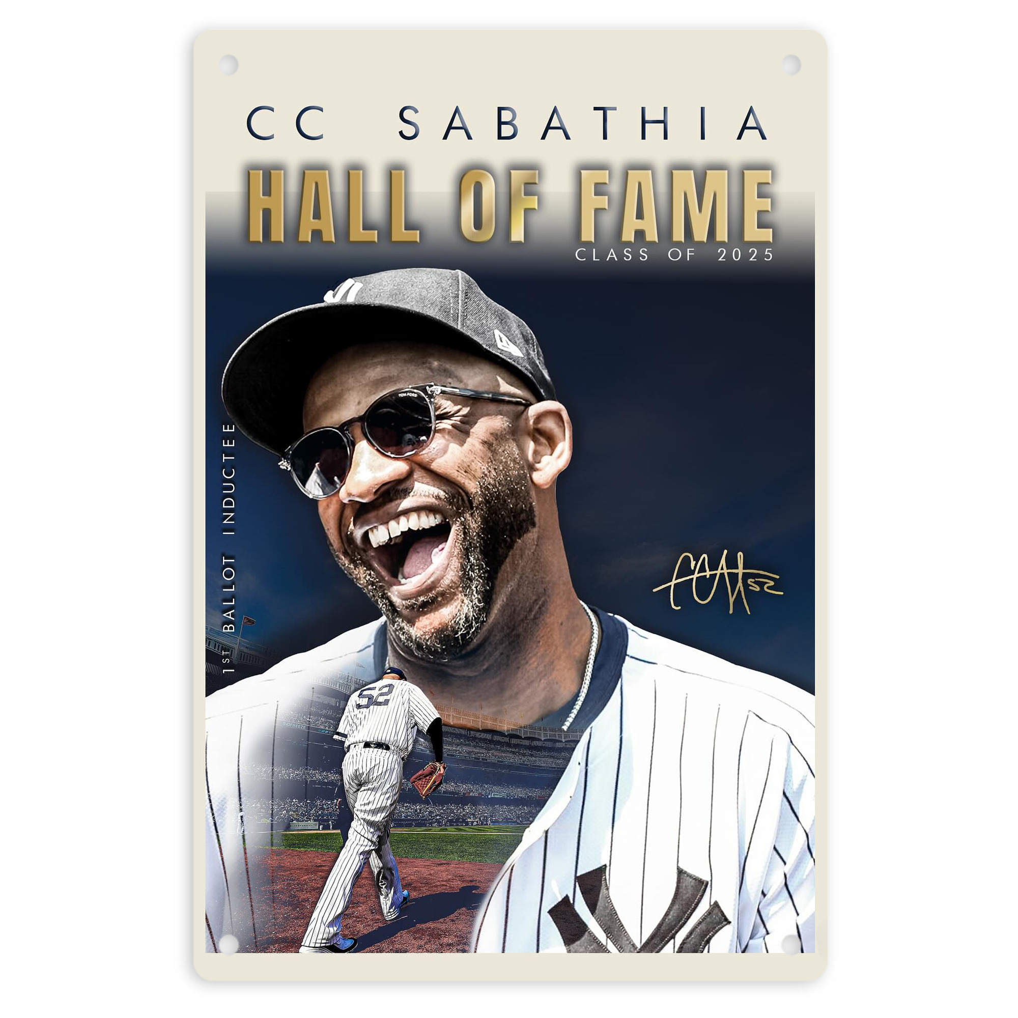 CC Sabatnia 34 8x12inch Vertical Aluminum Sign - Durable Fade-Resistant Indoor/Outdoor Safety & Information Plaque For Office, Hotel, Restaurant, Bar, Public Spaces