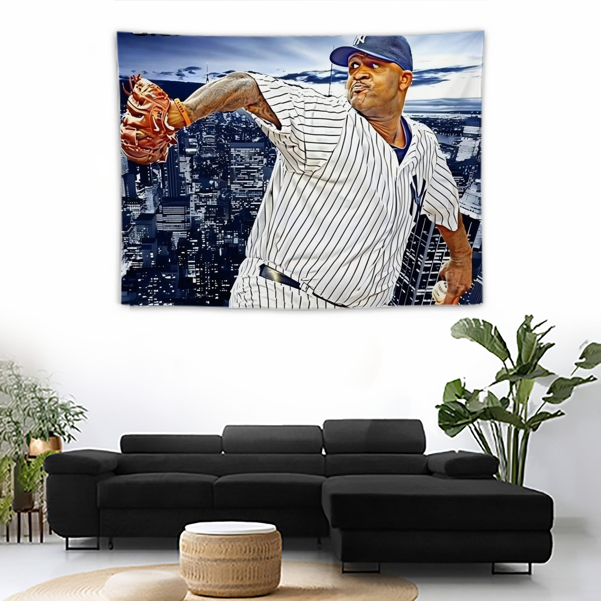 CC Sabatnia 11 Wall Tapestry For Bedroom Aesthetic – Boho Style Polyester Fabric Wall Hanging With Hooks – 60 X 90 Inch Large Size, Lightweight, Durable, Easy To Hang